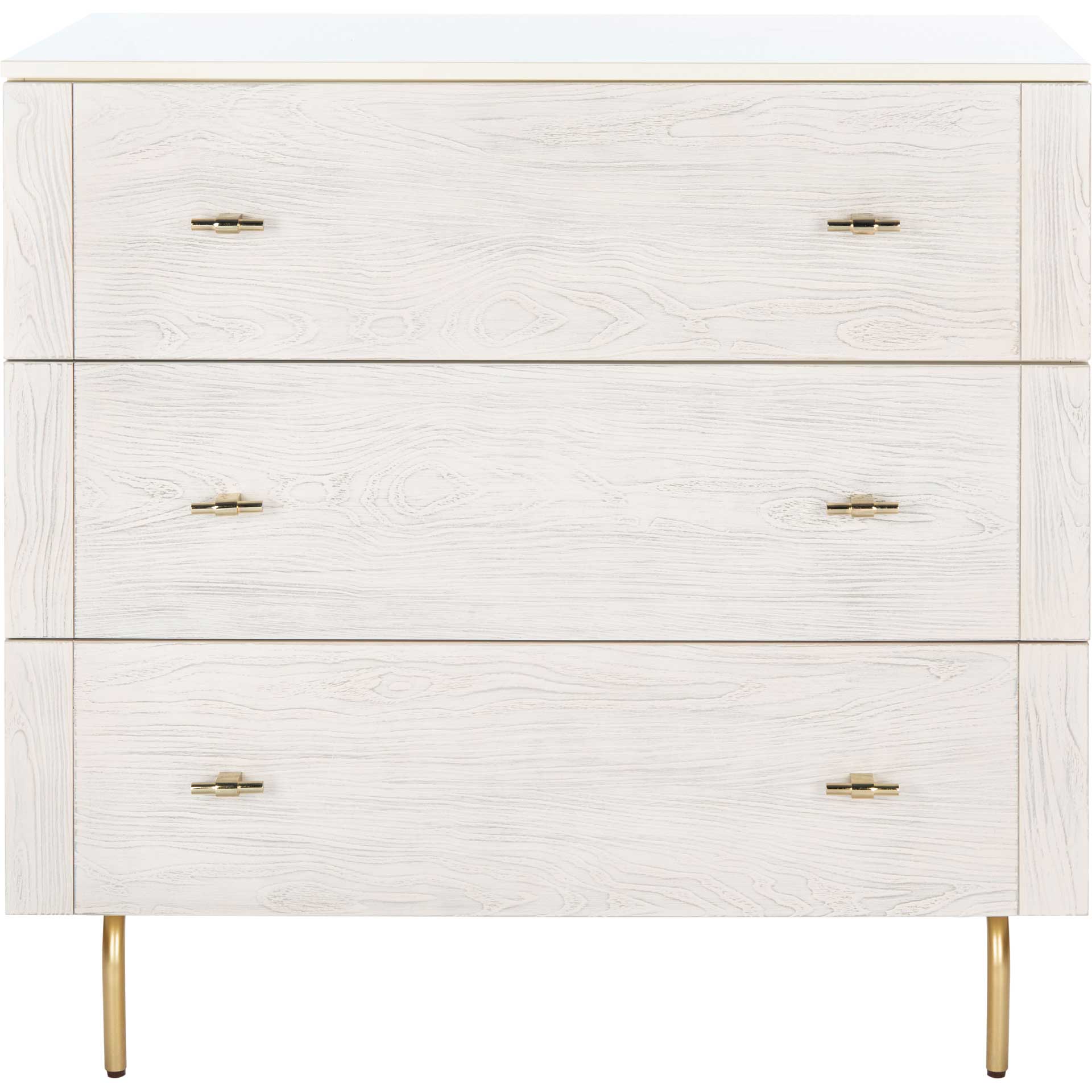 Safavieh Genevieve 3 Drawer Dresser - Cream/White Washed Safavieh Genevieve 3 Drawer Dresser - Cream/White Washed