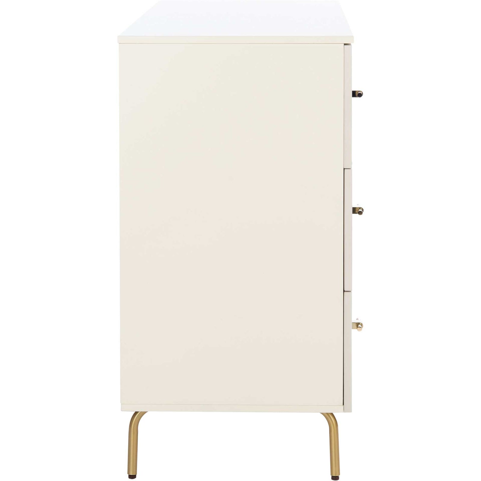 Gemma 3 Drawer Dresser Cream/White Washed