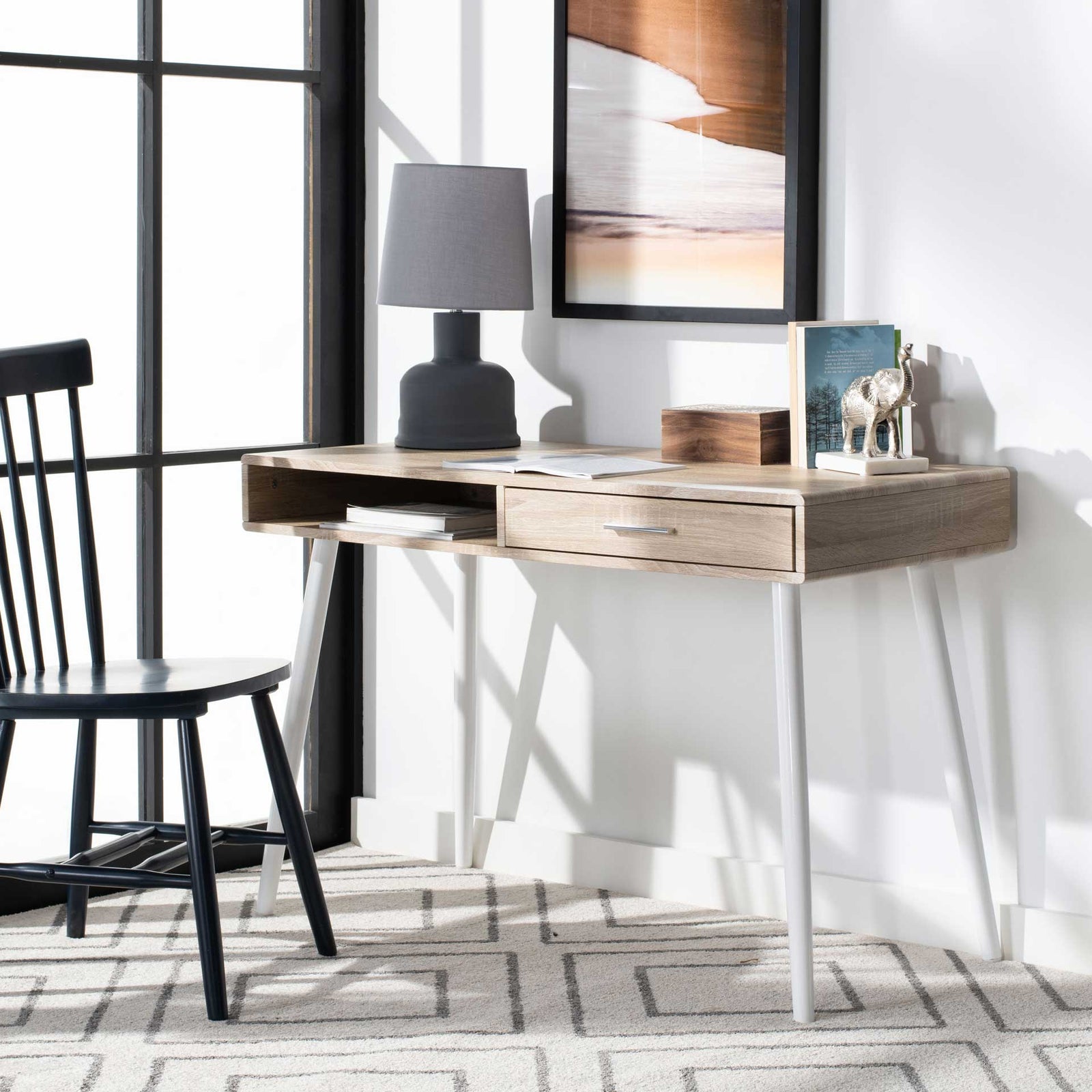 Joe 1 Drawer 1 Shelf Desk Natural/White