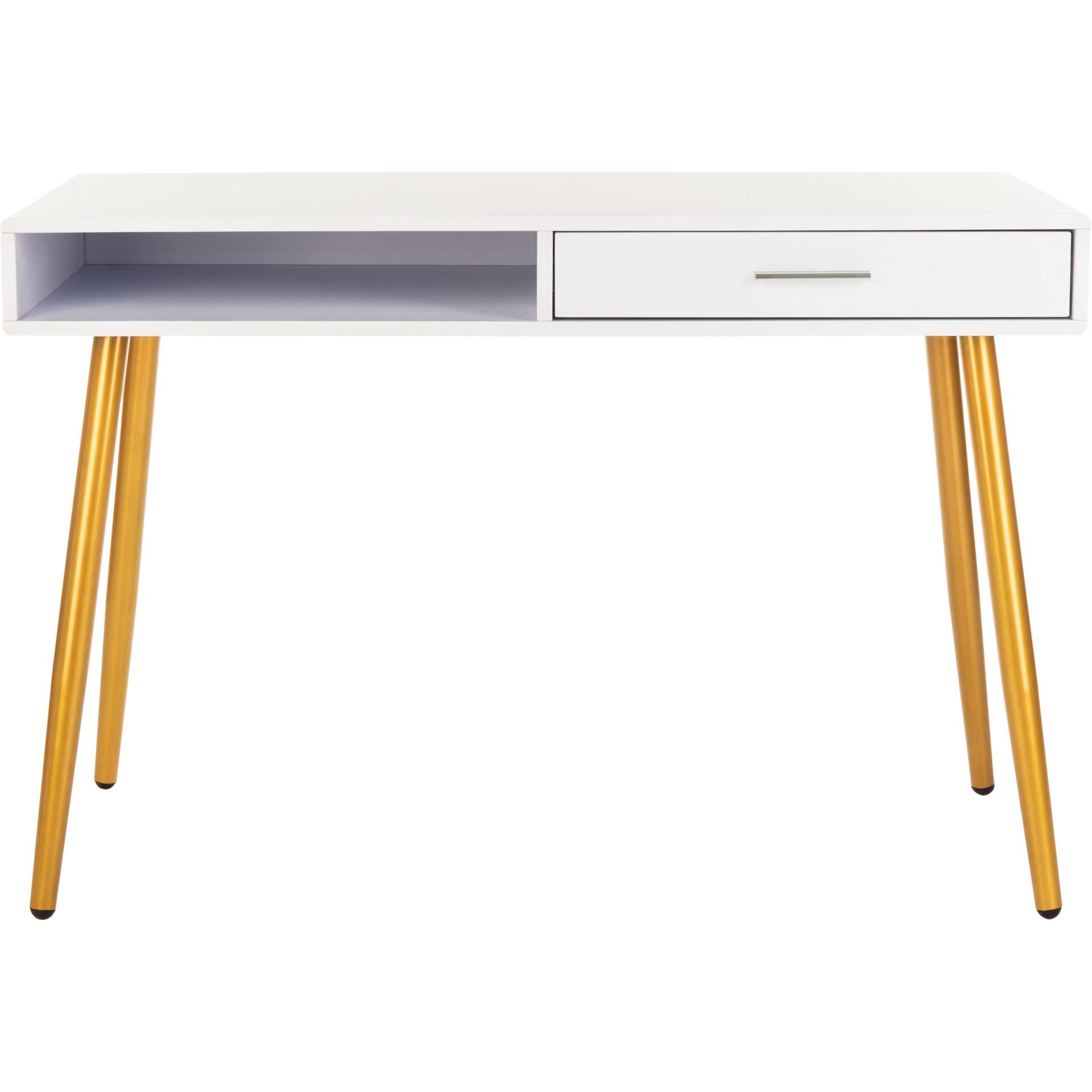 Joe 1 Drawer 1 Shelf Desk White/Gold