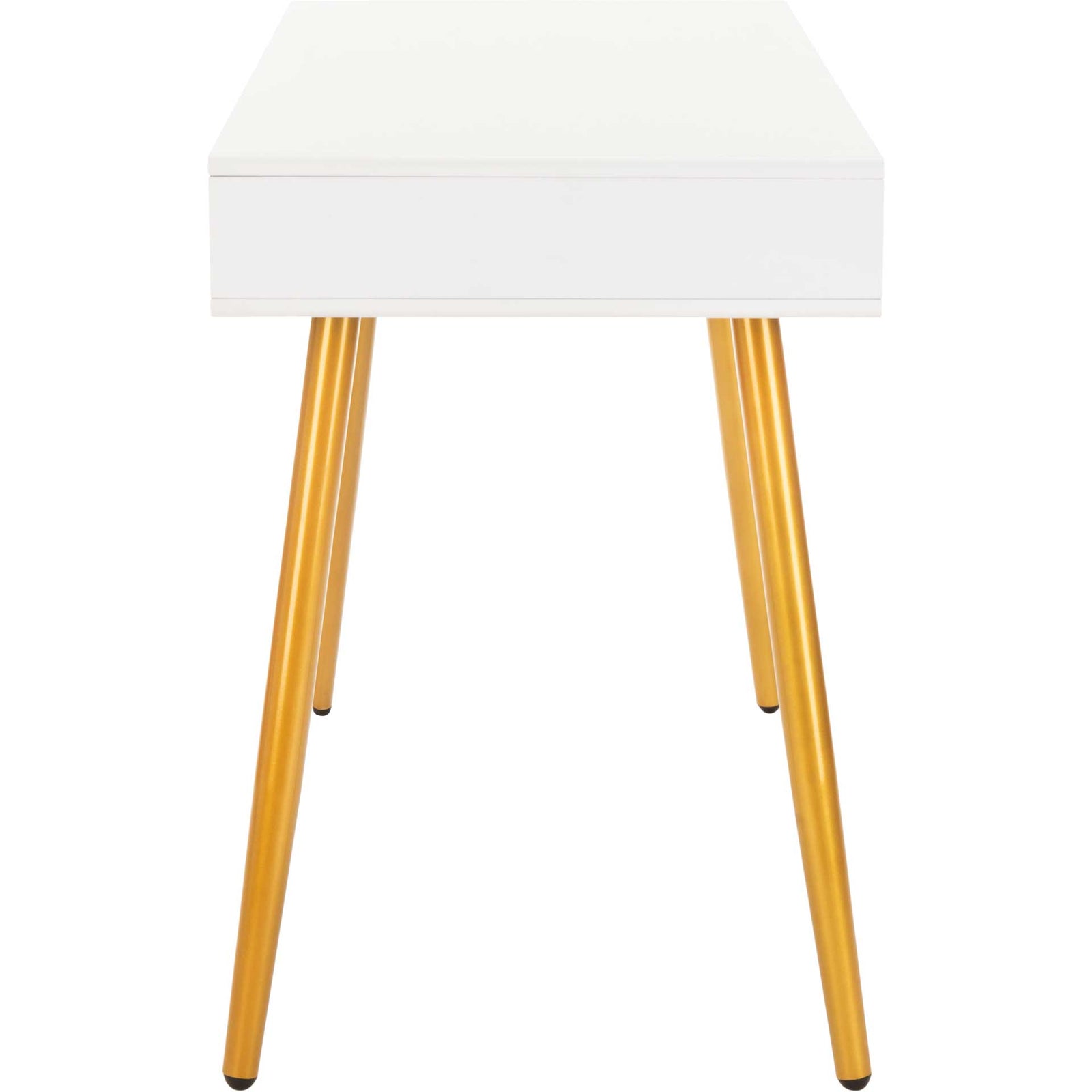 Joe 1 Drawer 1 Shelf Desk White/Gold
