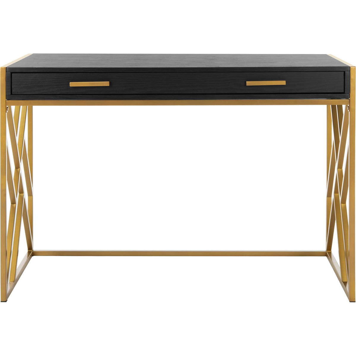 Elias 1 Drawer Desk Black/Gold