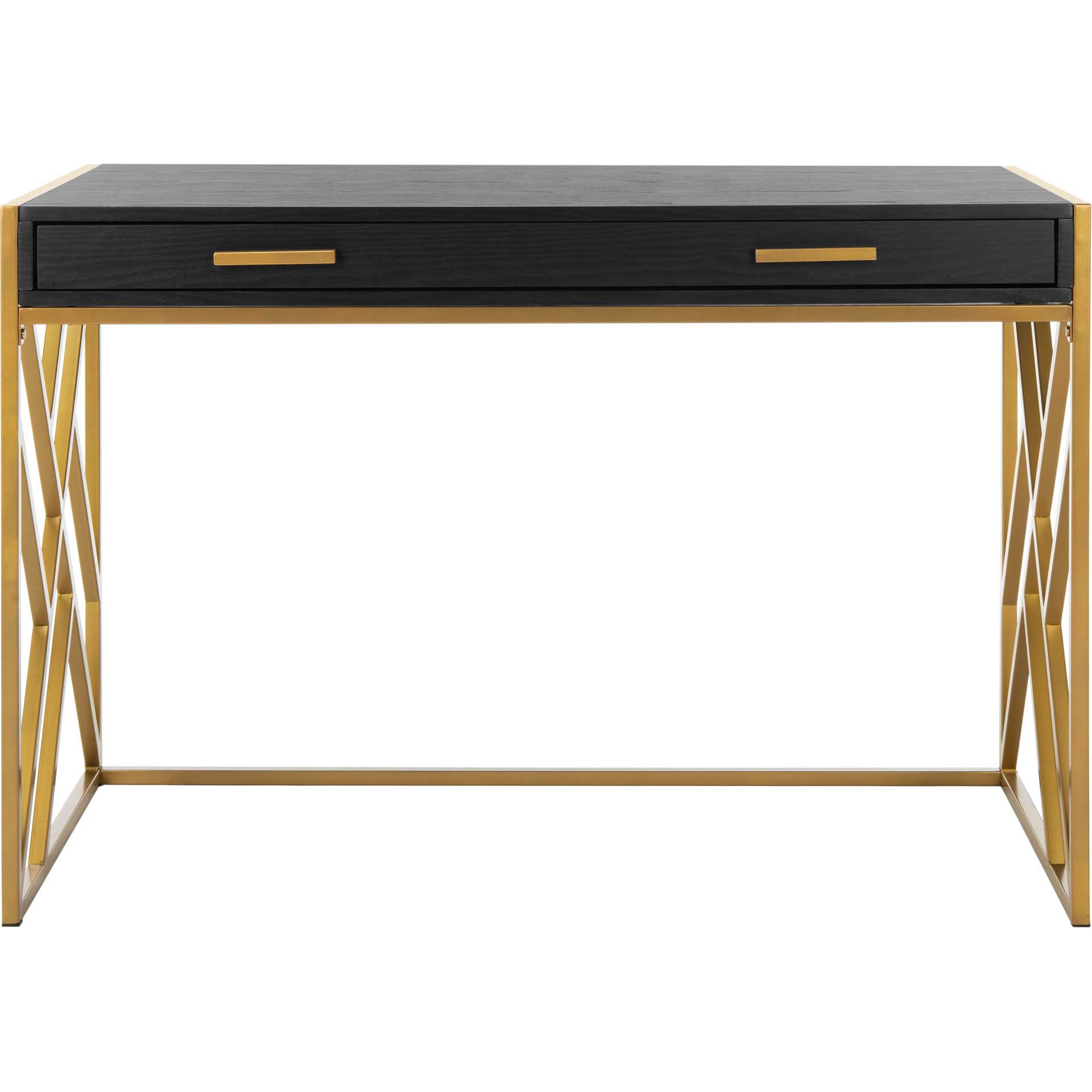 Elias 1 Drawer Desk Black/Gold