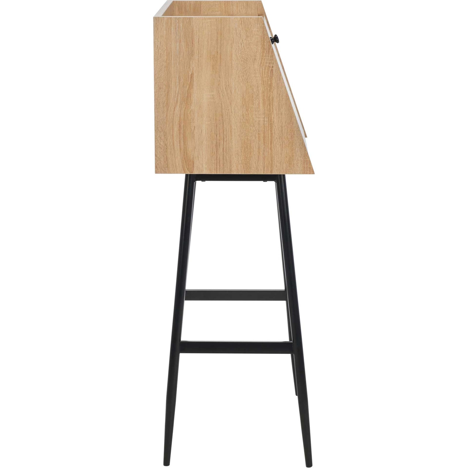 Xavier Modern Secretary Desk Natural/Black