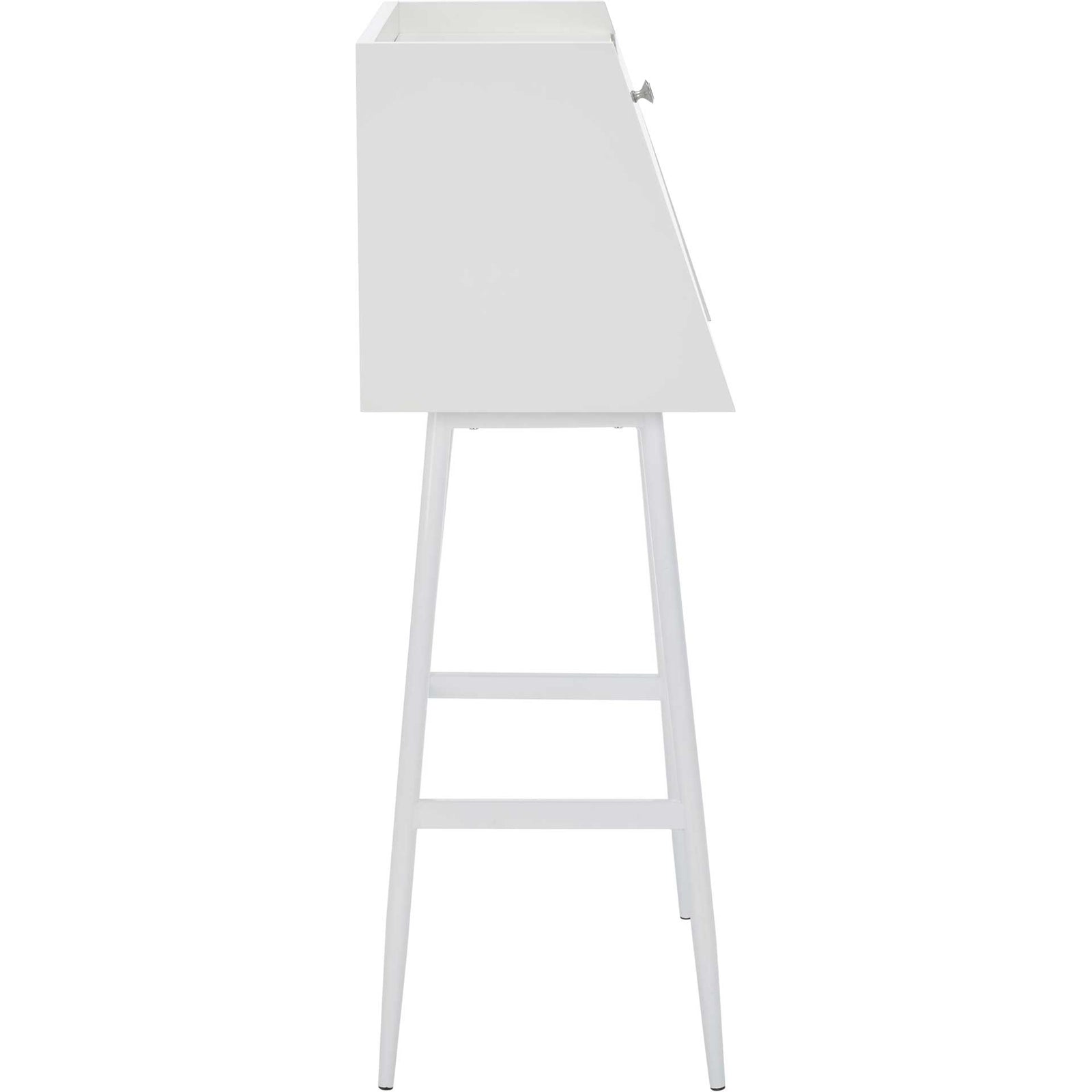 Xavier Modern Secretary Desk White/White