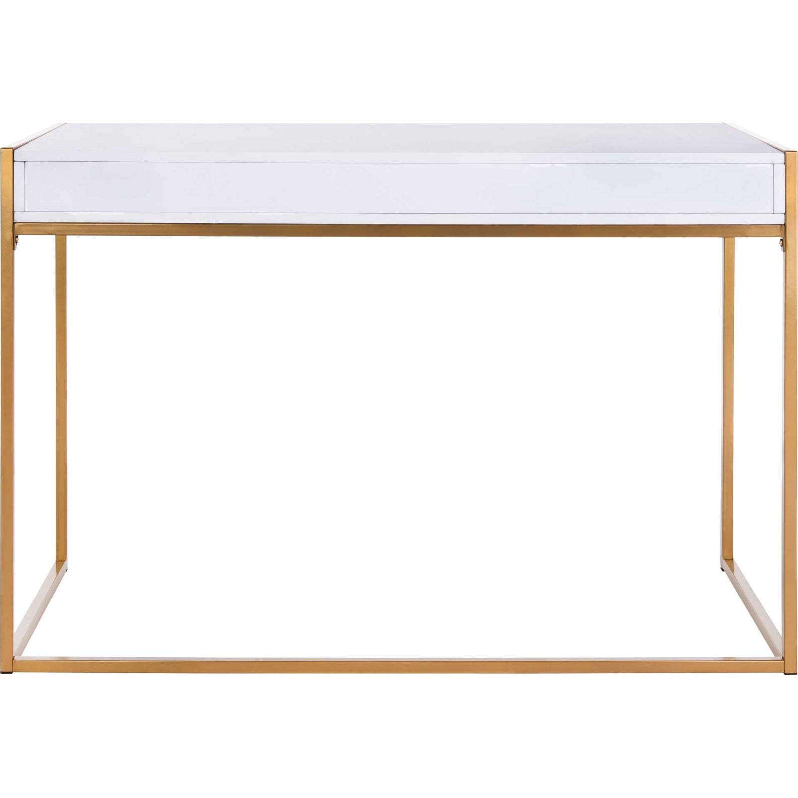 Elvis 1 Drawer Desk White/Gold