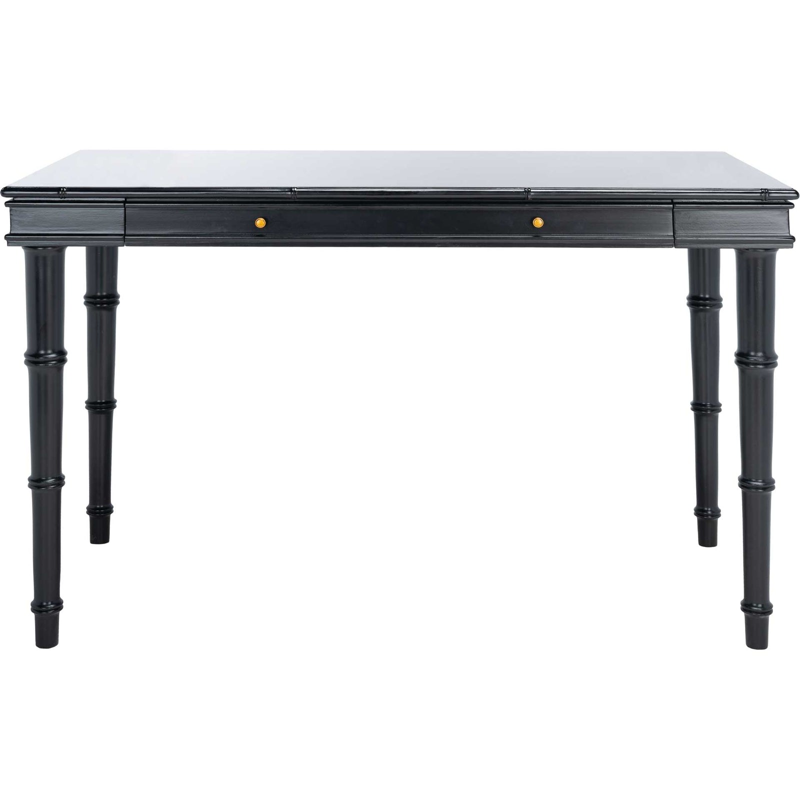 Noemi Single Drawer Writing Desk Black/Gold