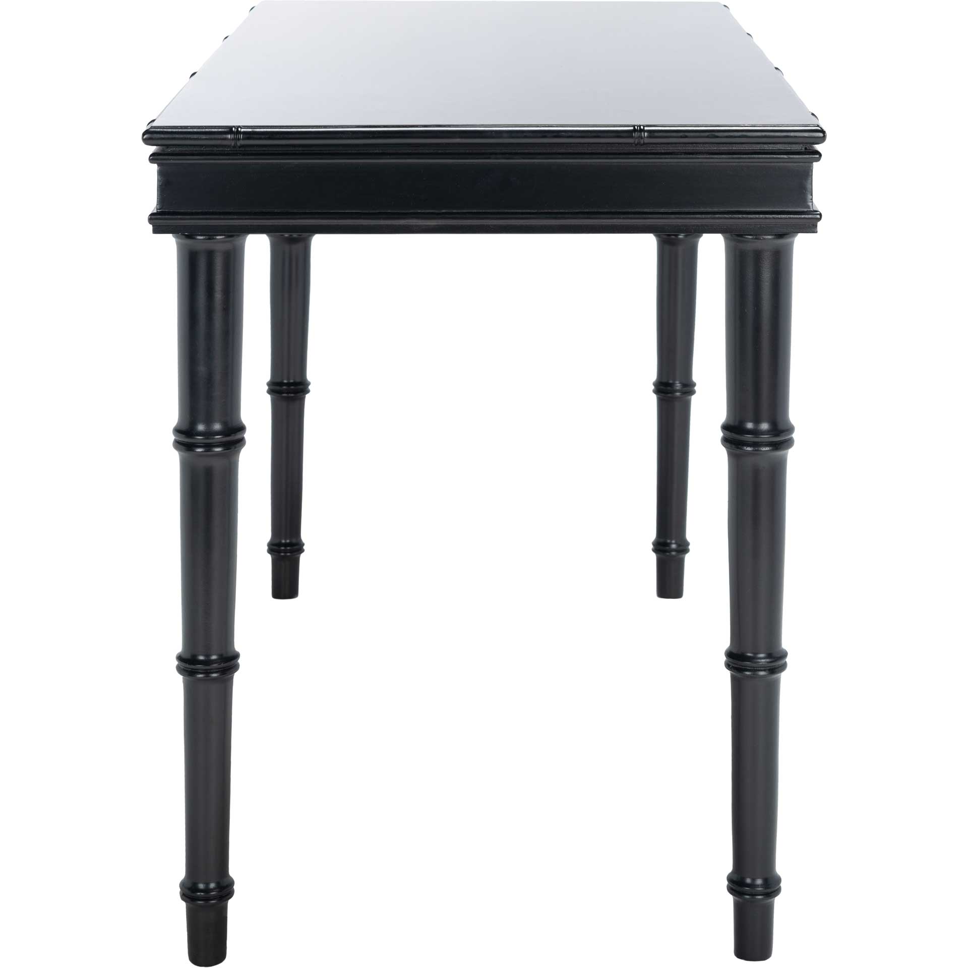 Noemi Single Drawer Writing Desk Black/Gold