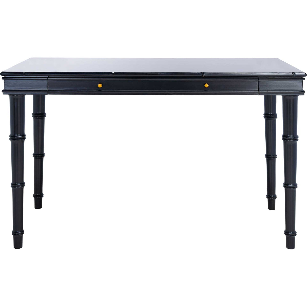 Noemi Single Drawer Writing Desk Navy Blue/Gold