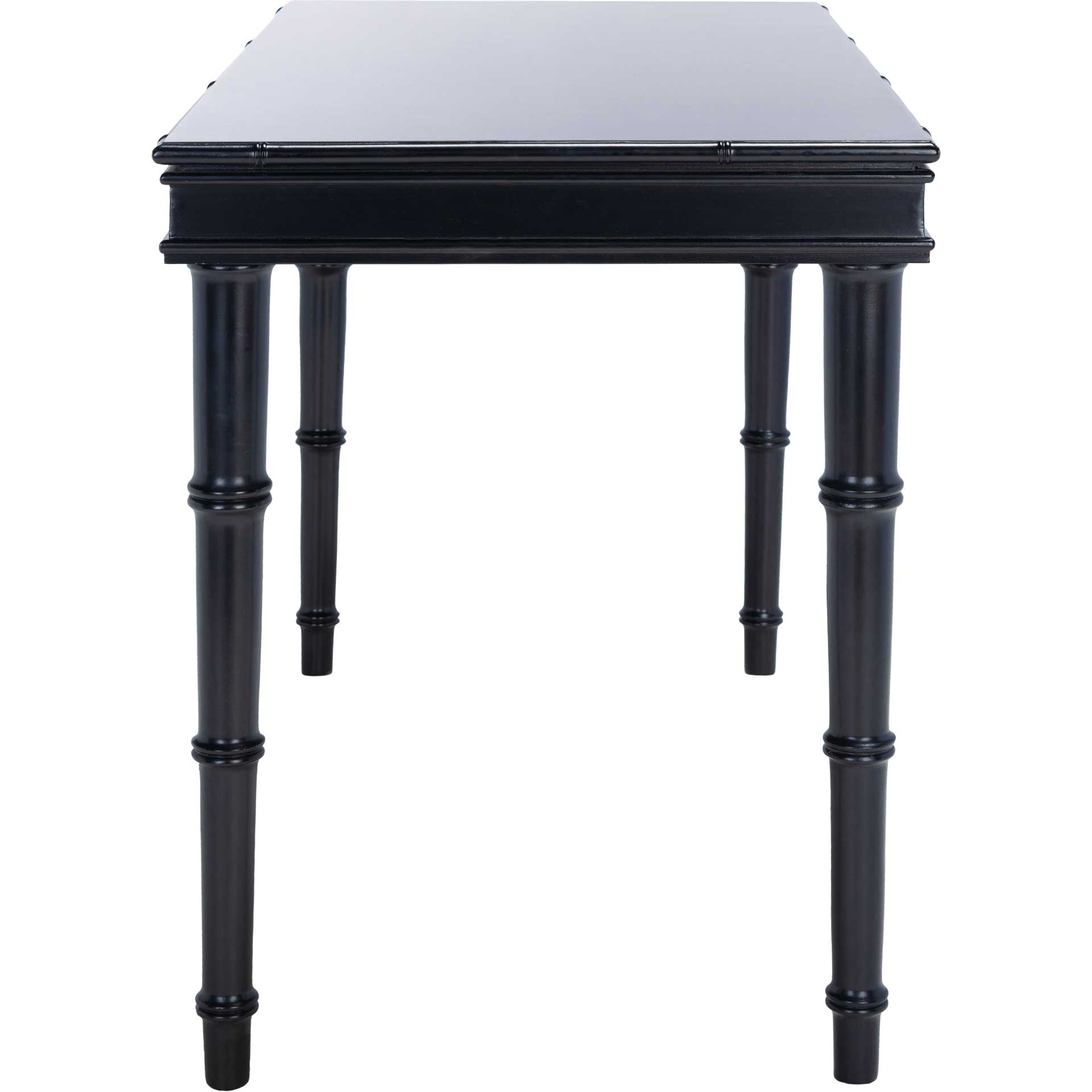 Noemi Single Drawer Writing Desk Navy Blue/Gold