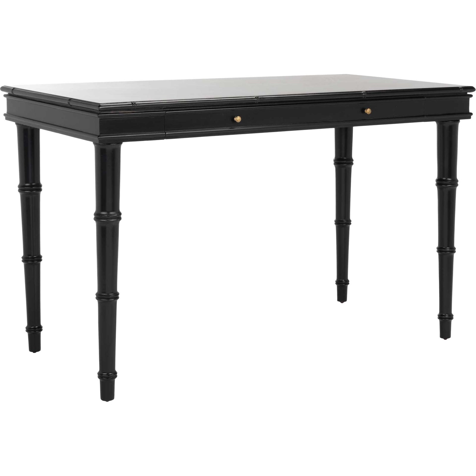 Noemi Single Drawer Writing Desk Black/Silver