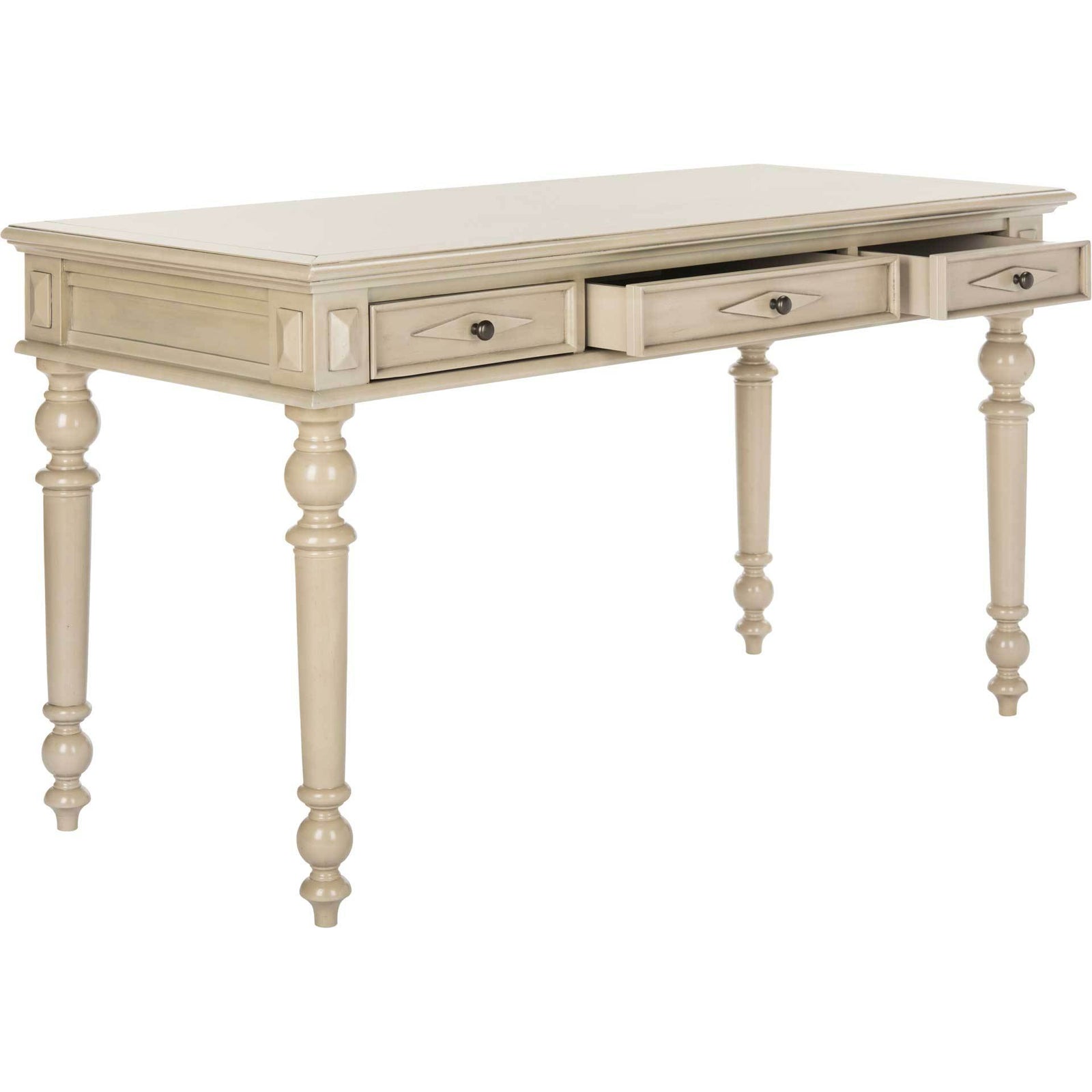 Robert 3 Drawer Desk Light Beige