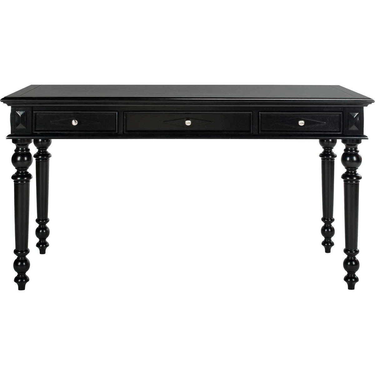 Robert 3 Drawer Desk Black