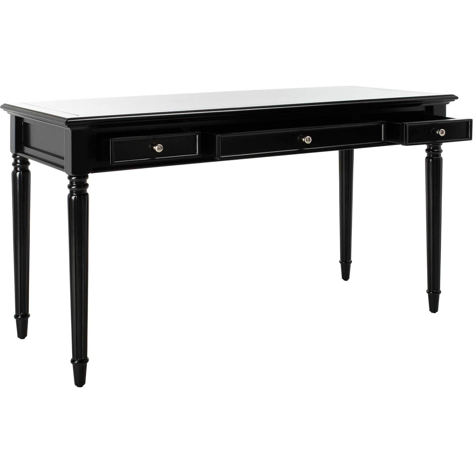 Cohen 3 Drawer Desk Black