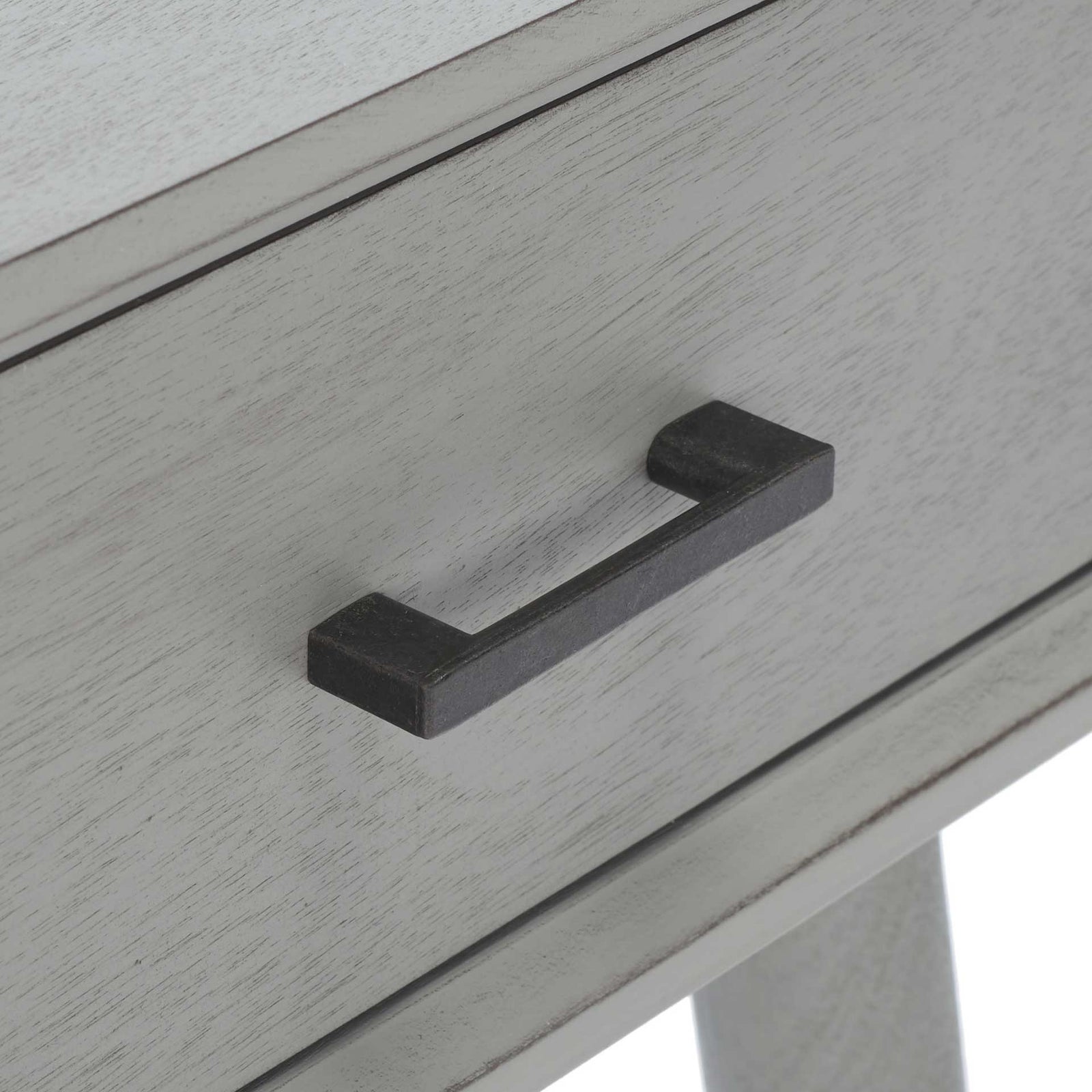 Remma 1 Drawer Writing Desk Distressed Gray