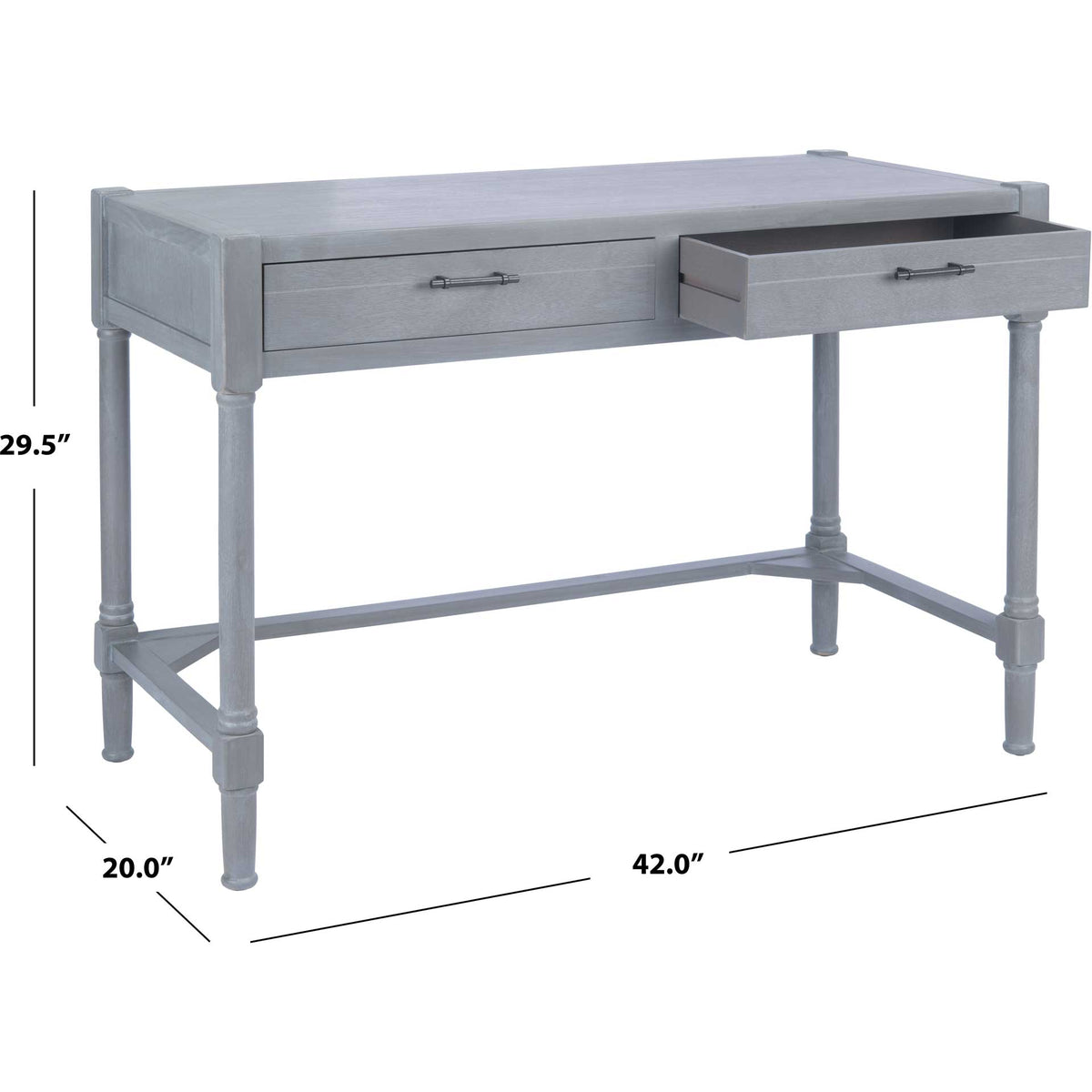 Fidelma Writing Desk White Washed Gray