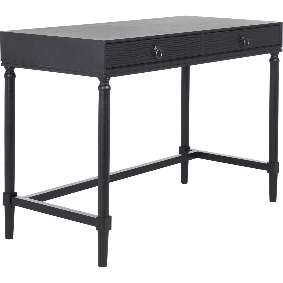 Rhett 2 Drawer Desk Black