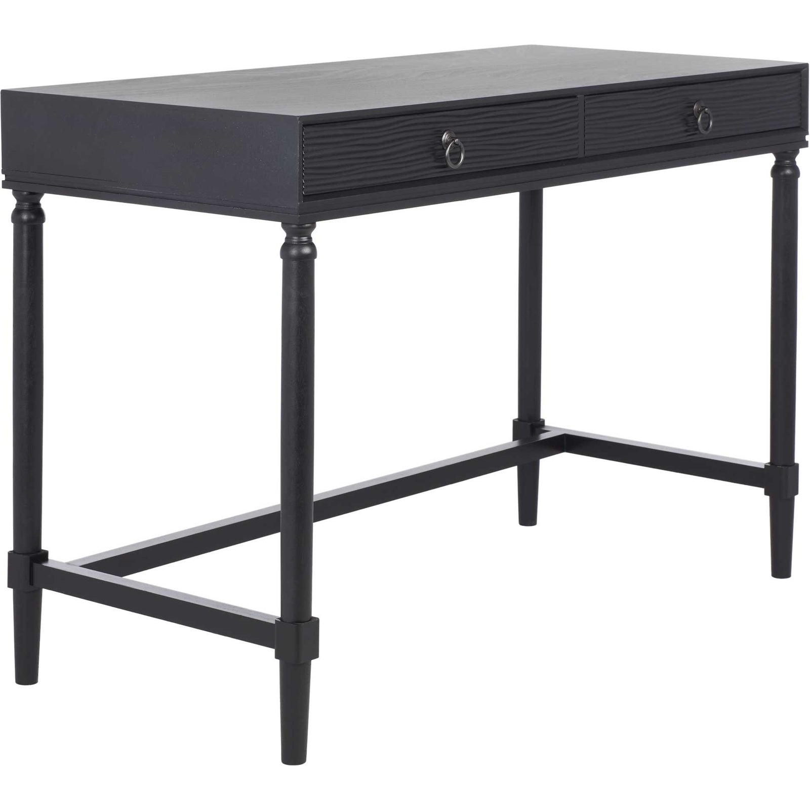 Rhett 2 Drawer Desk Black