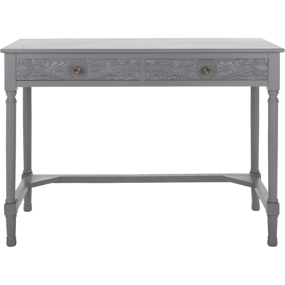 Ryann 2 Drawer Desk Distressed Gray