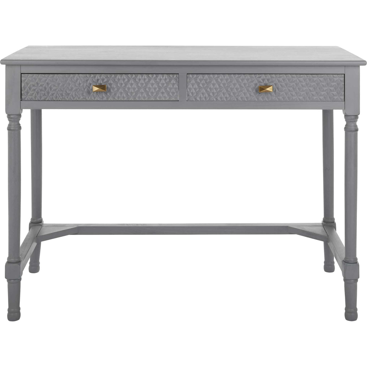 Brea 2 Drawer Desk Distressed Gray