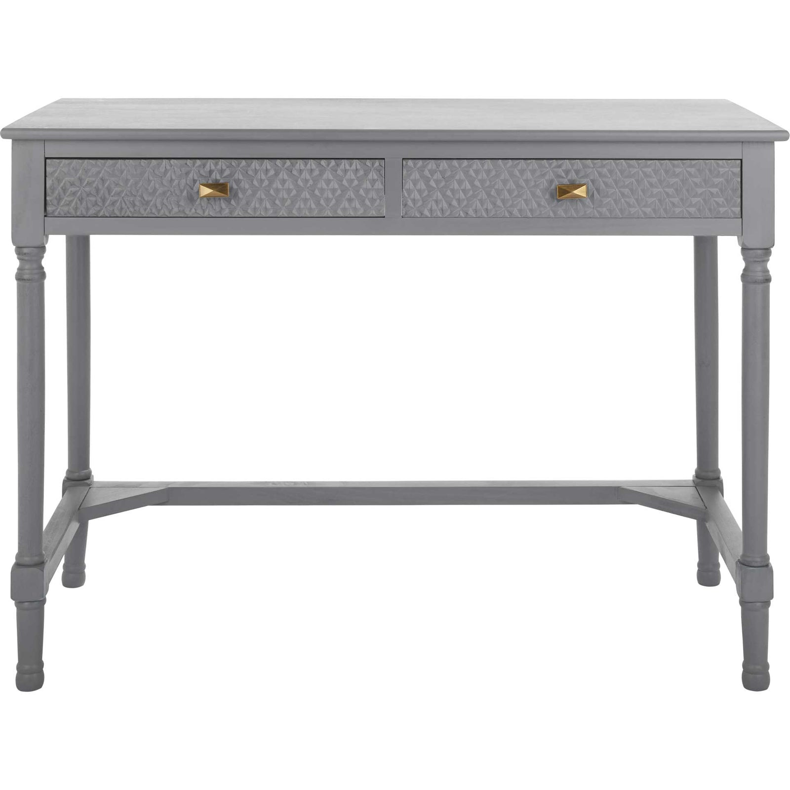 Brea 2 Drawer Desk Distressed Gray