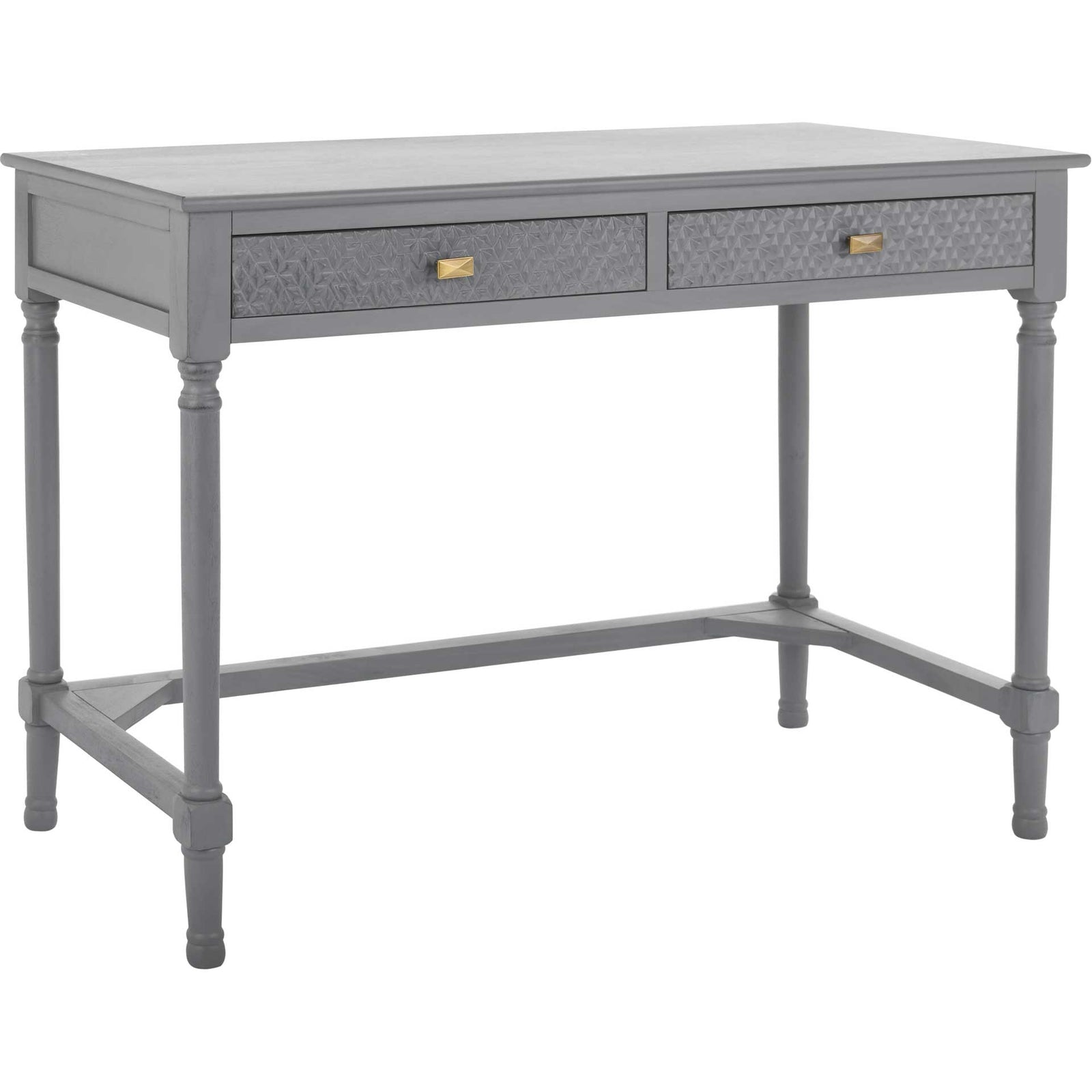 Brea 2 Drawer Desk Distressed Gray