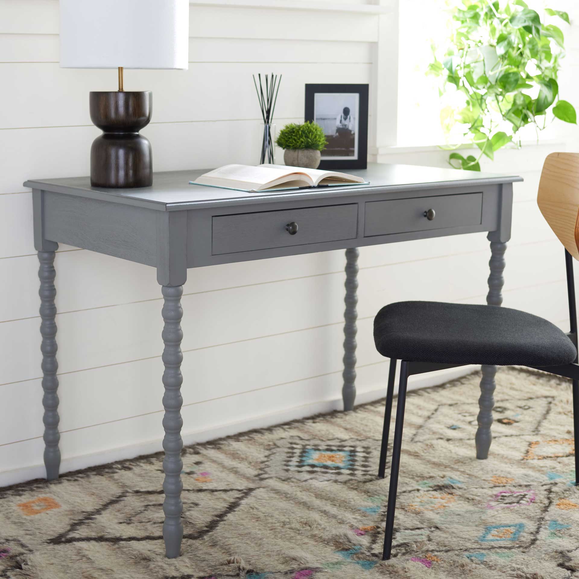 Omni Mara 2 Drawer Desk Distressed Gray