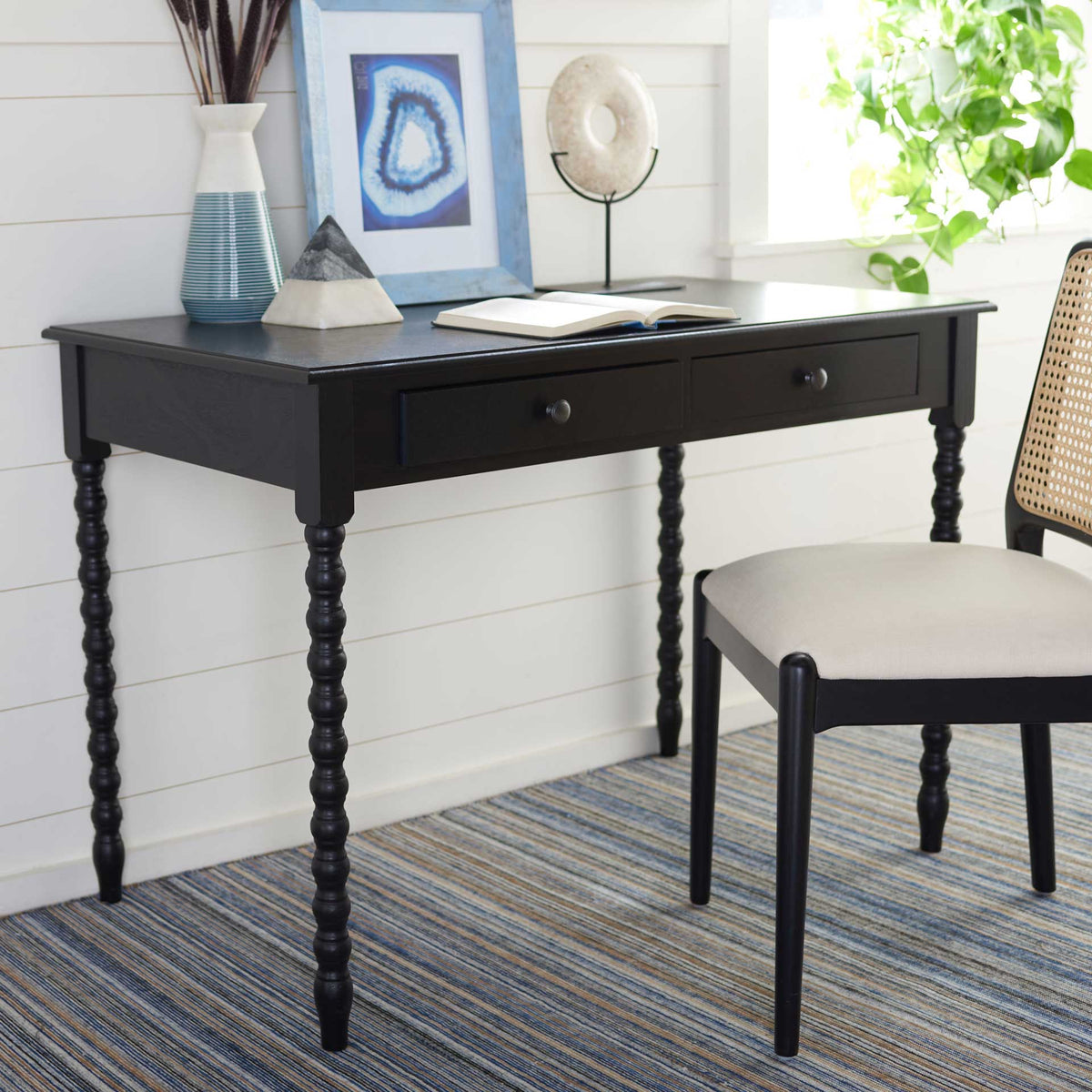Omni Mara 2 Drawer Desk Black
