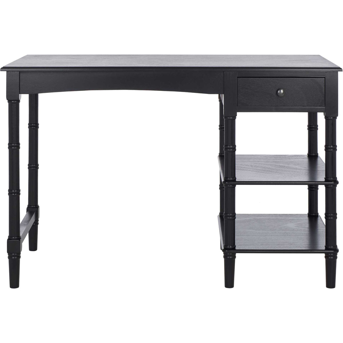 Hermina 1 Drawer 2 Shelf Desk Black