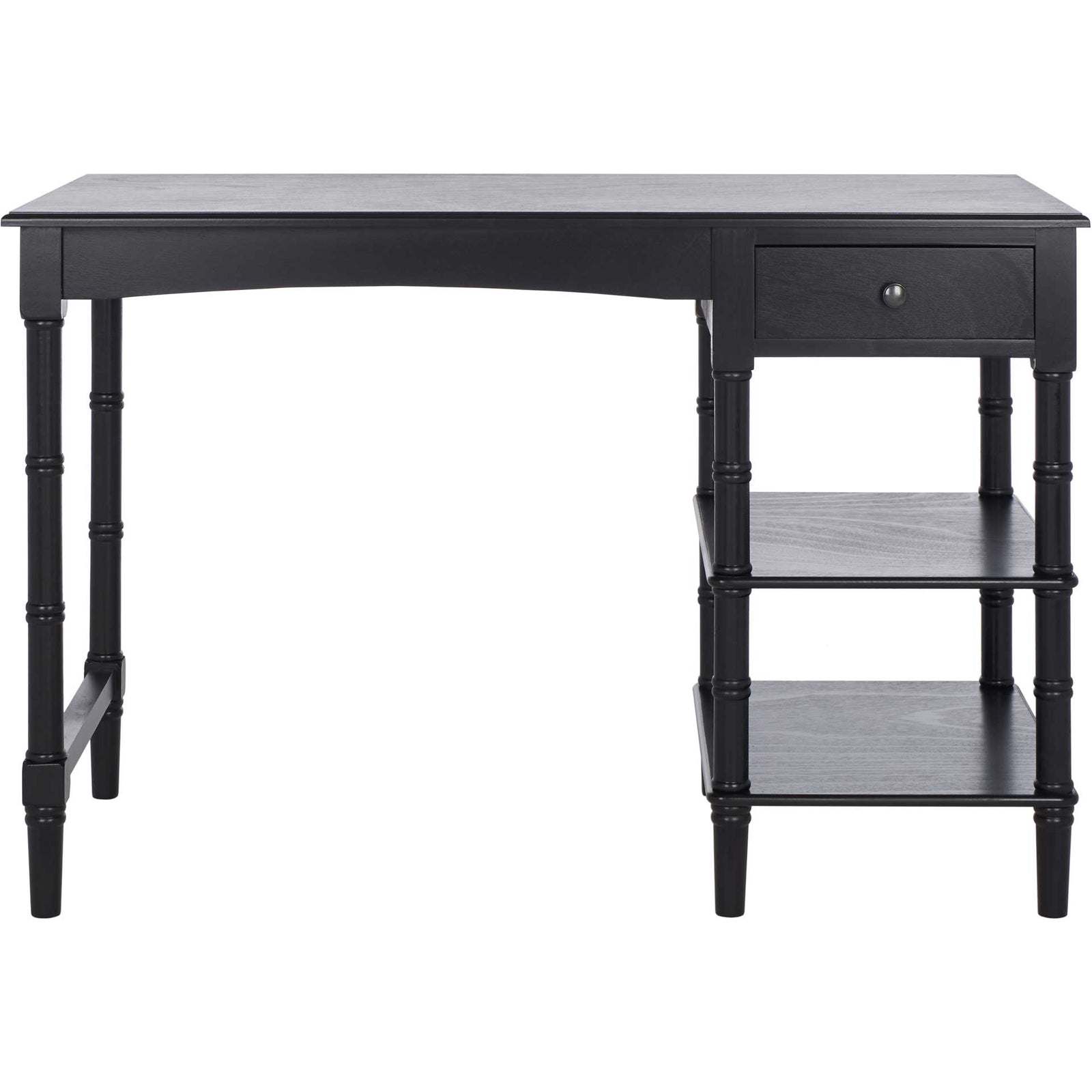 Hermina 1 Drawer 2 Shelf Desk Black