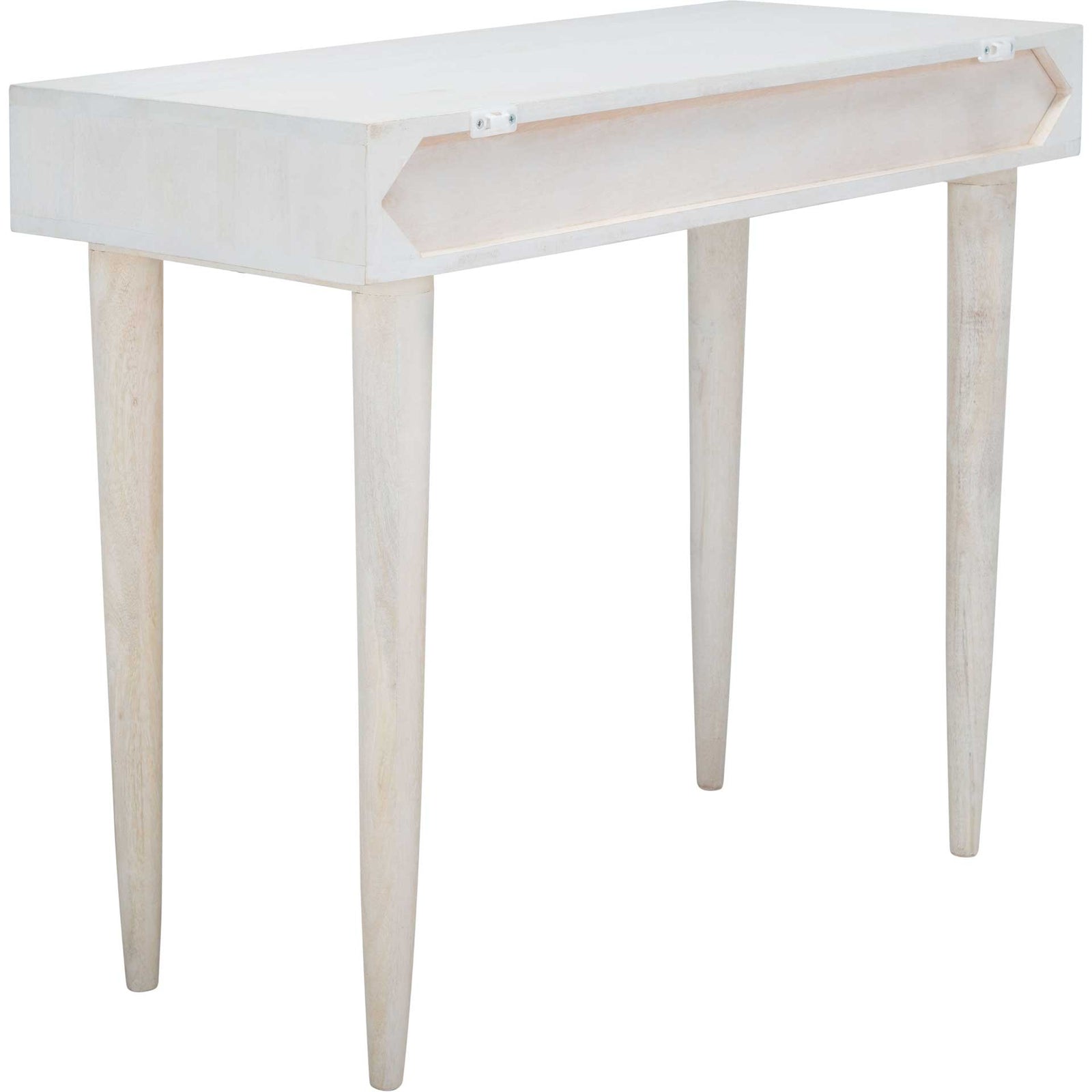 Zion Desk White Wash/Silver