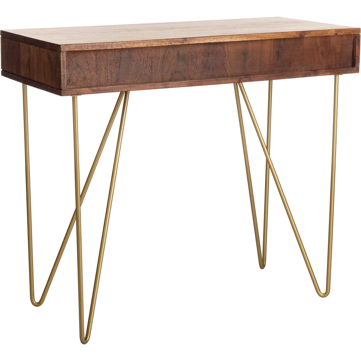 Ray Desk Walnut/Brass