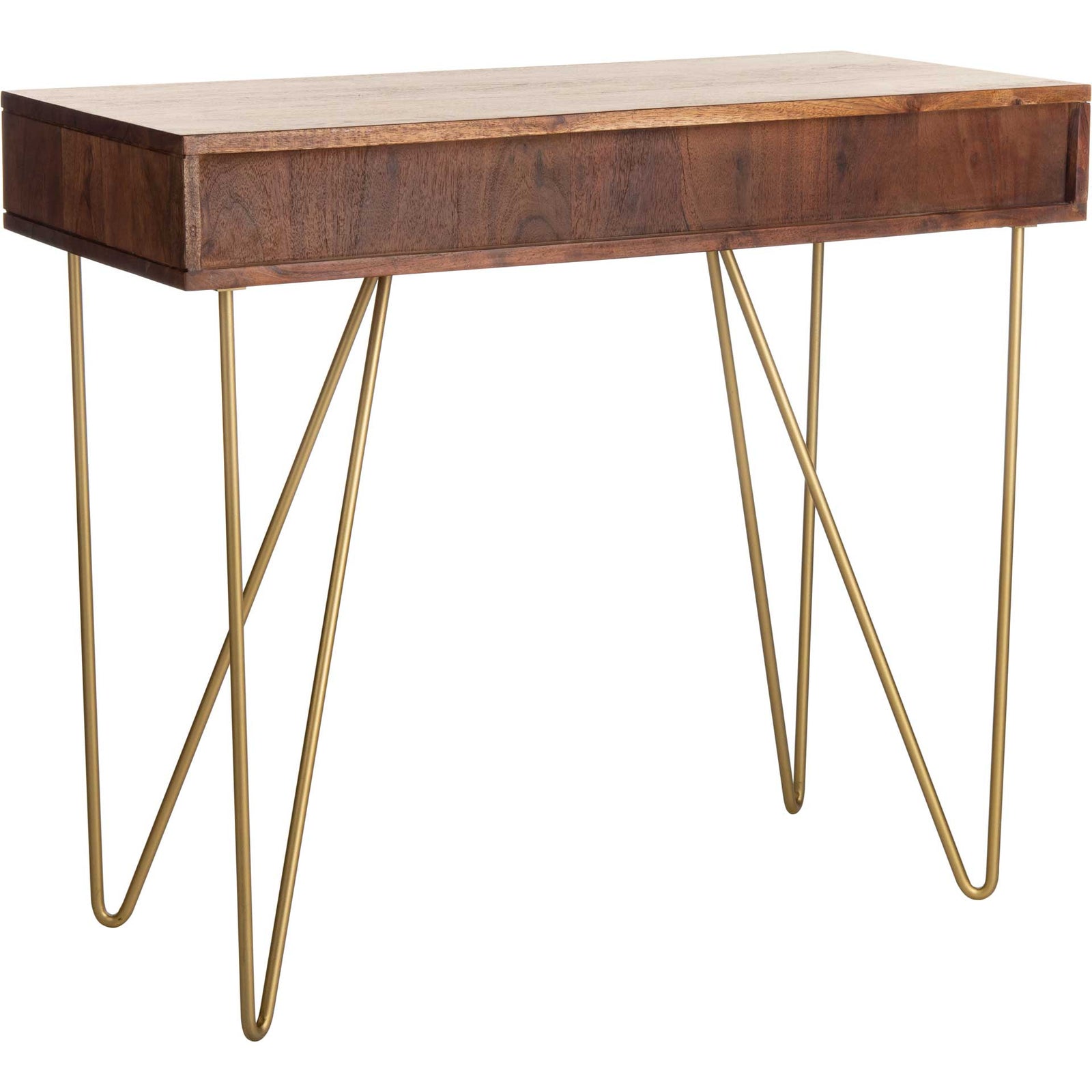 Ray Desk Walnut/Brass