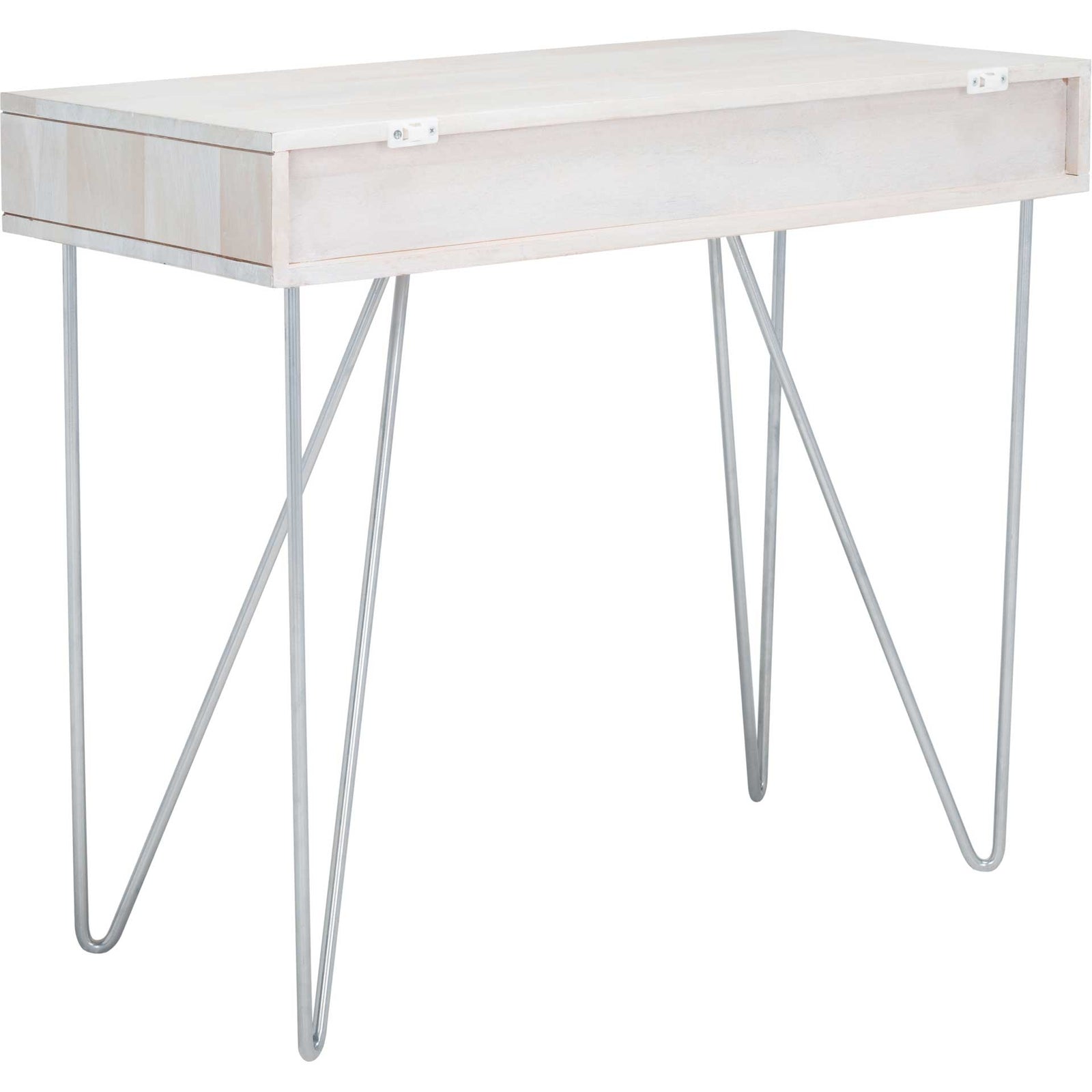 Ray Desk White Wash/Silver