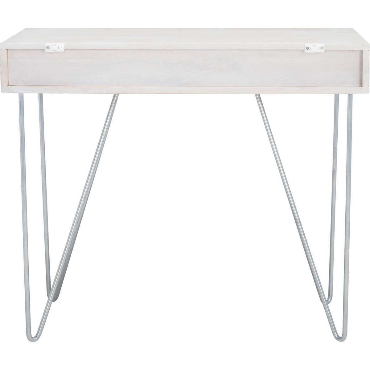 Ray Desk White Wash/Silver