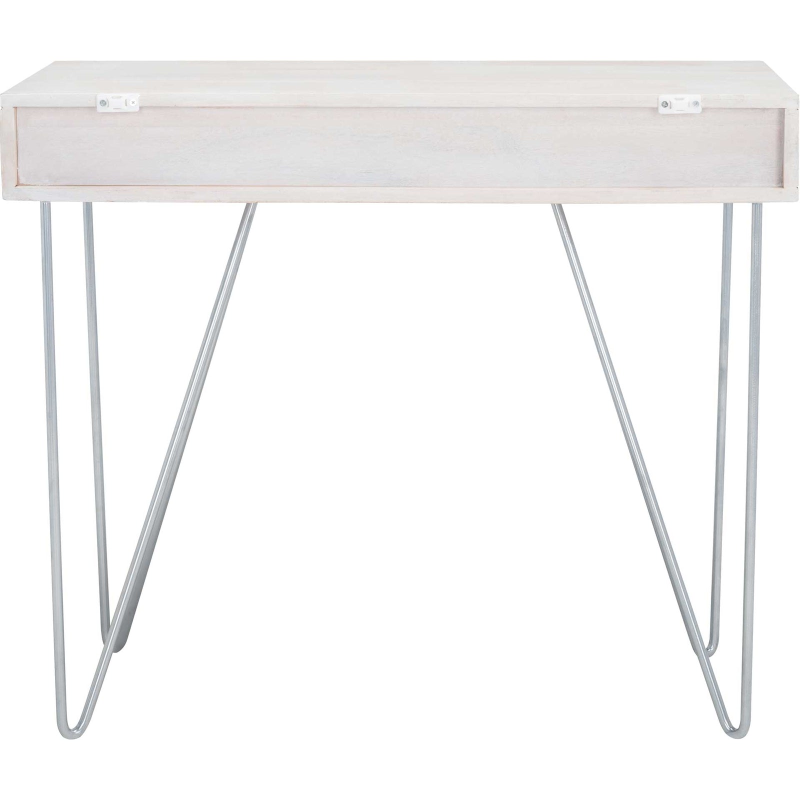 Ray Desk White Wash/Silver