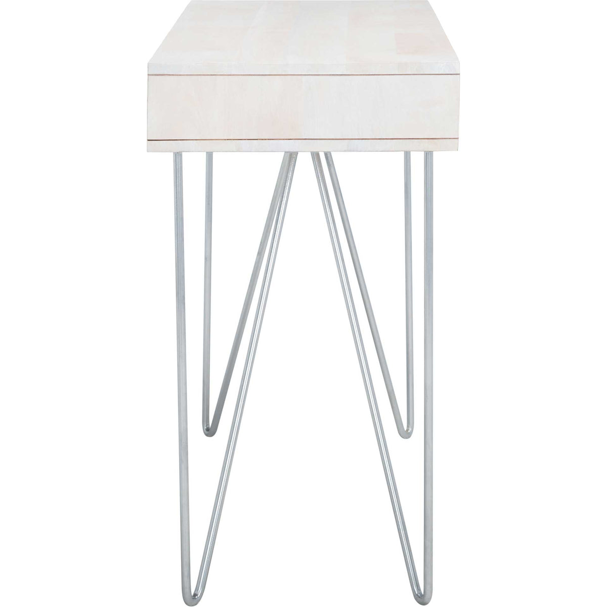 Ray Desk White Wash/Silver