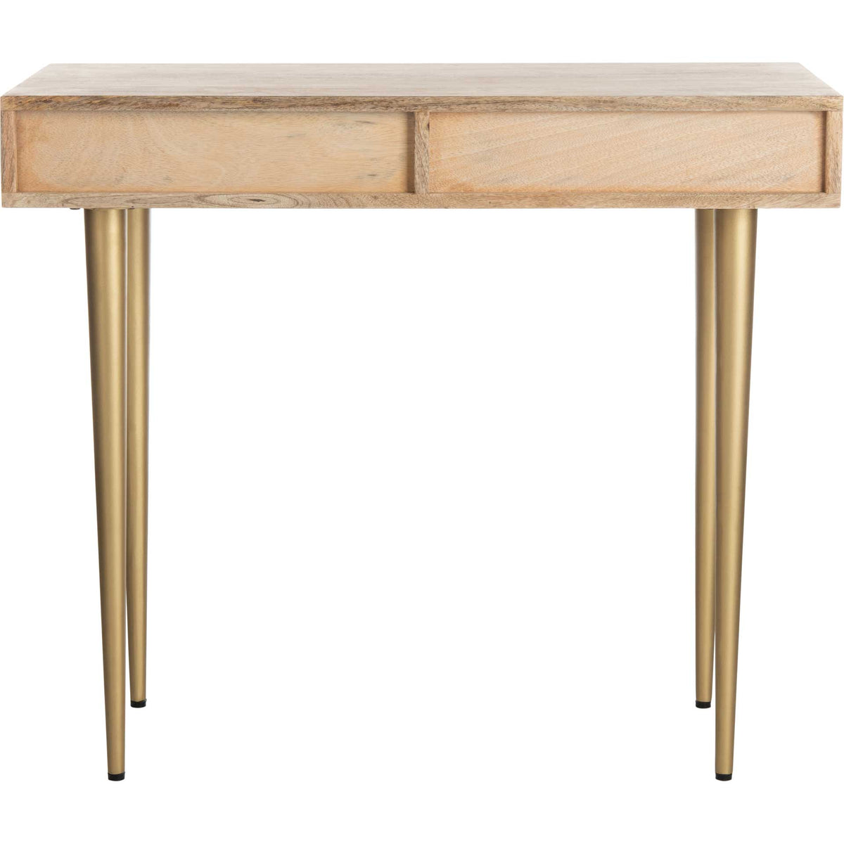 Lester Desk Natural/Cement/Brass