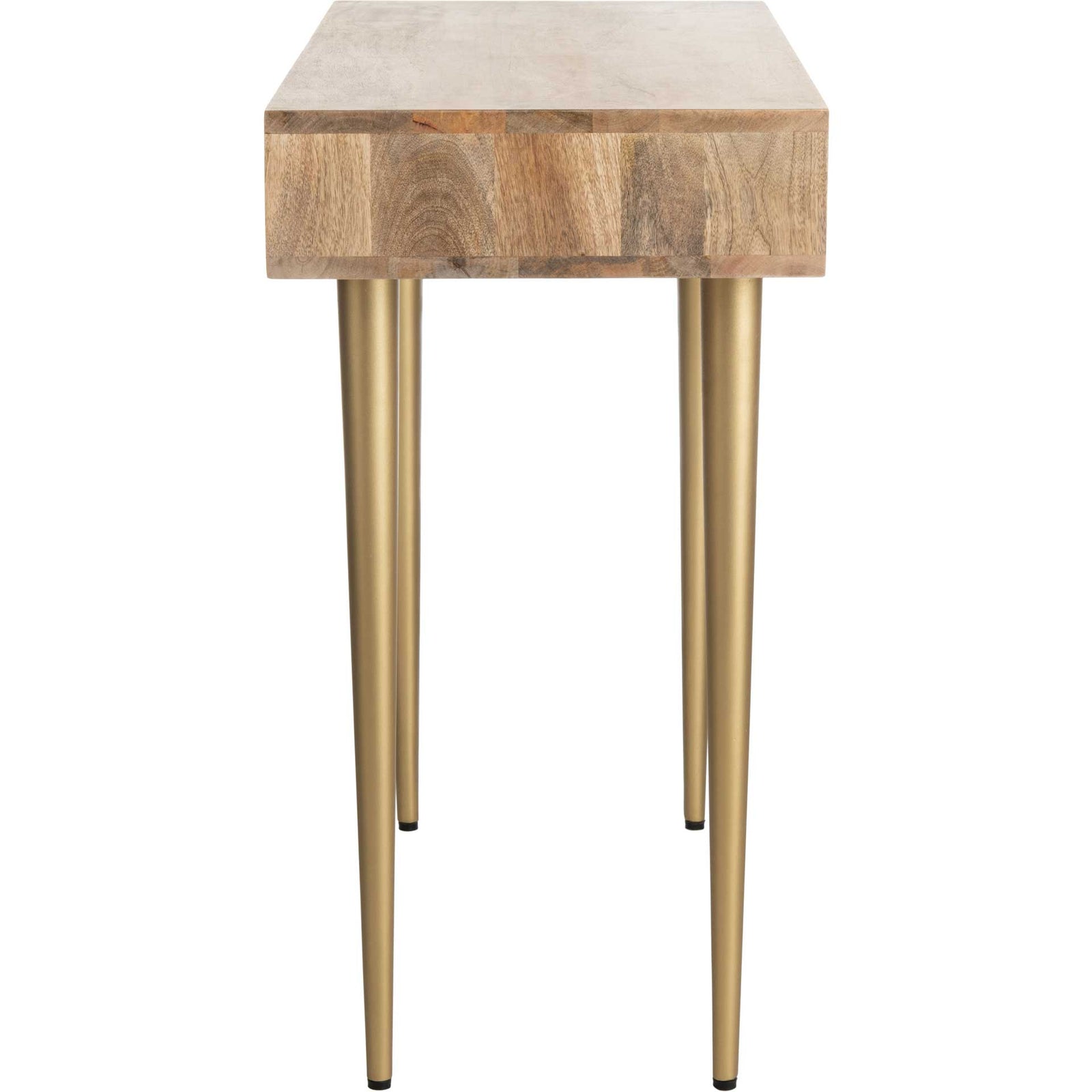 Lester Desk Natural/Cement/Brass