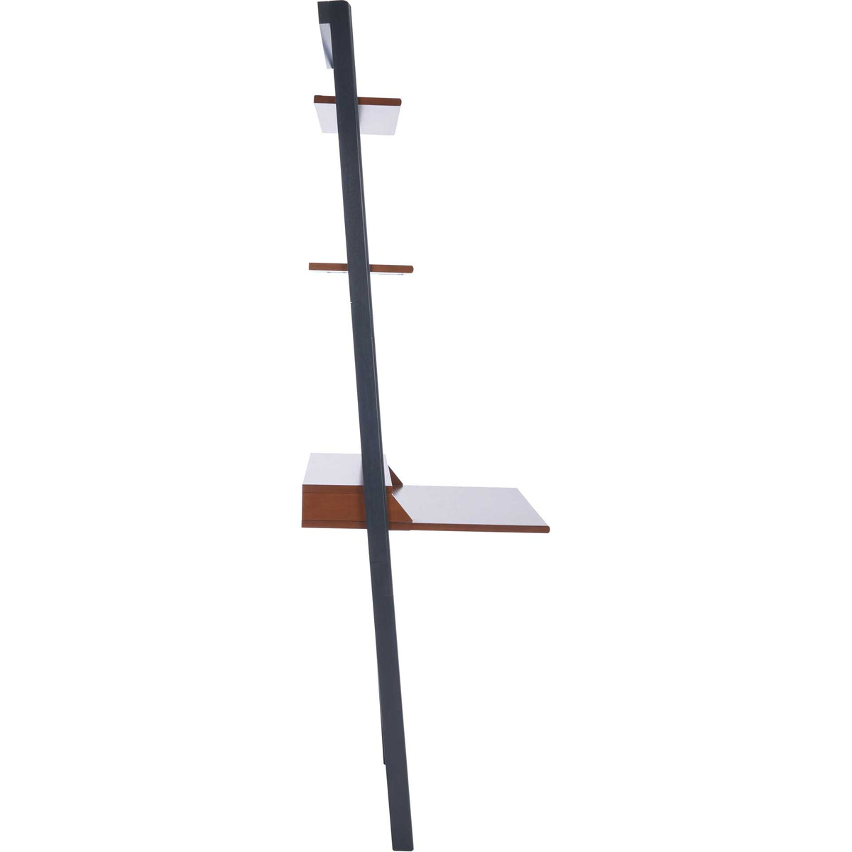 Paloma 2 Shelf Leaning Desk Honey Brown/Charcoal