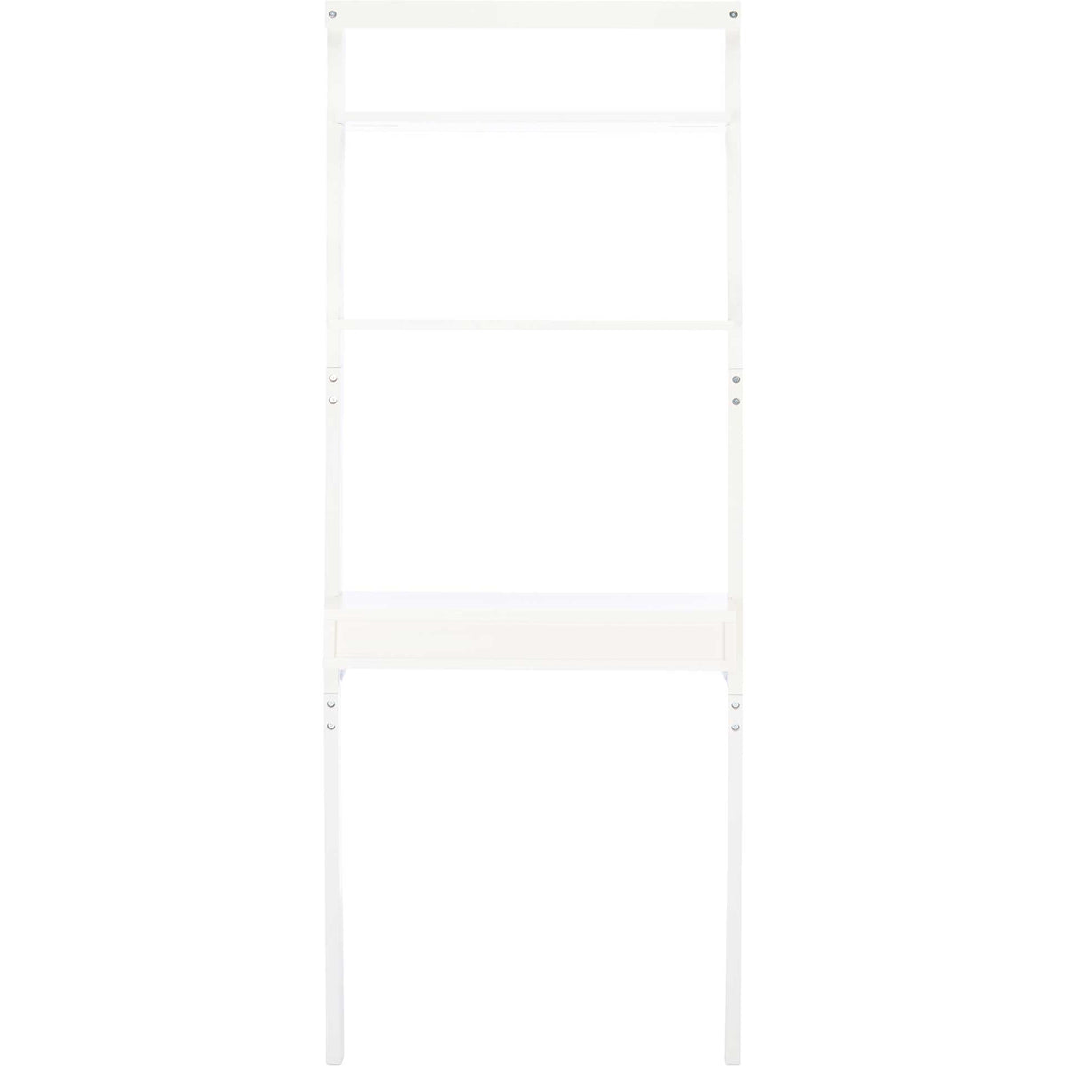 Paloma 2 Shelf Leaning Desk White