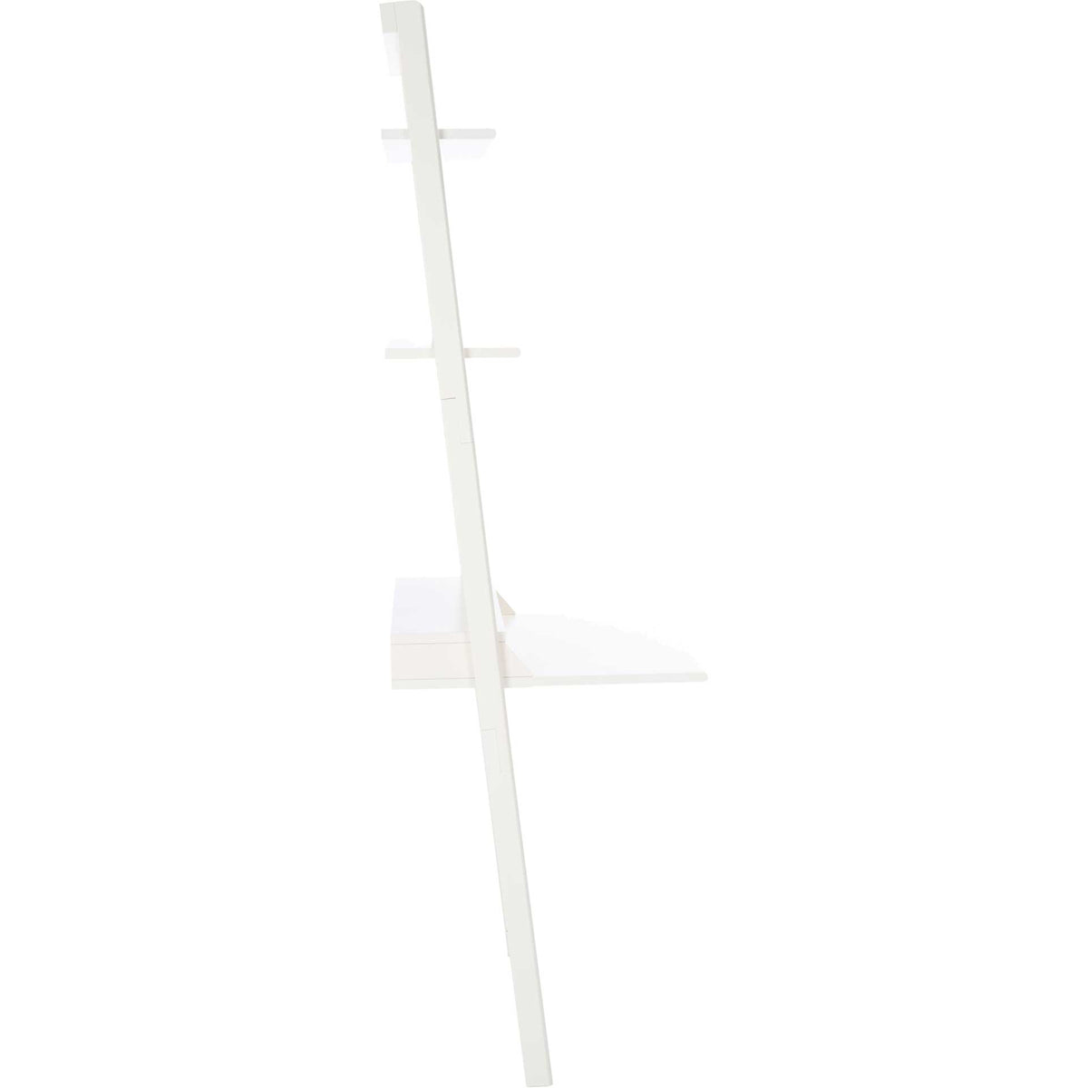 Paloma 2 Shelf Leaning Desk White