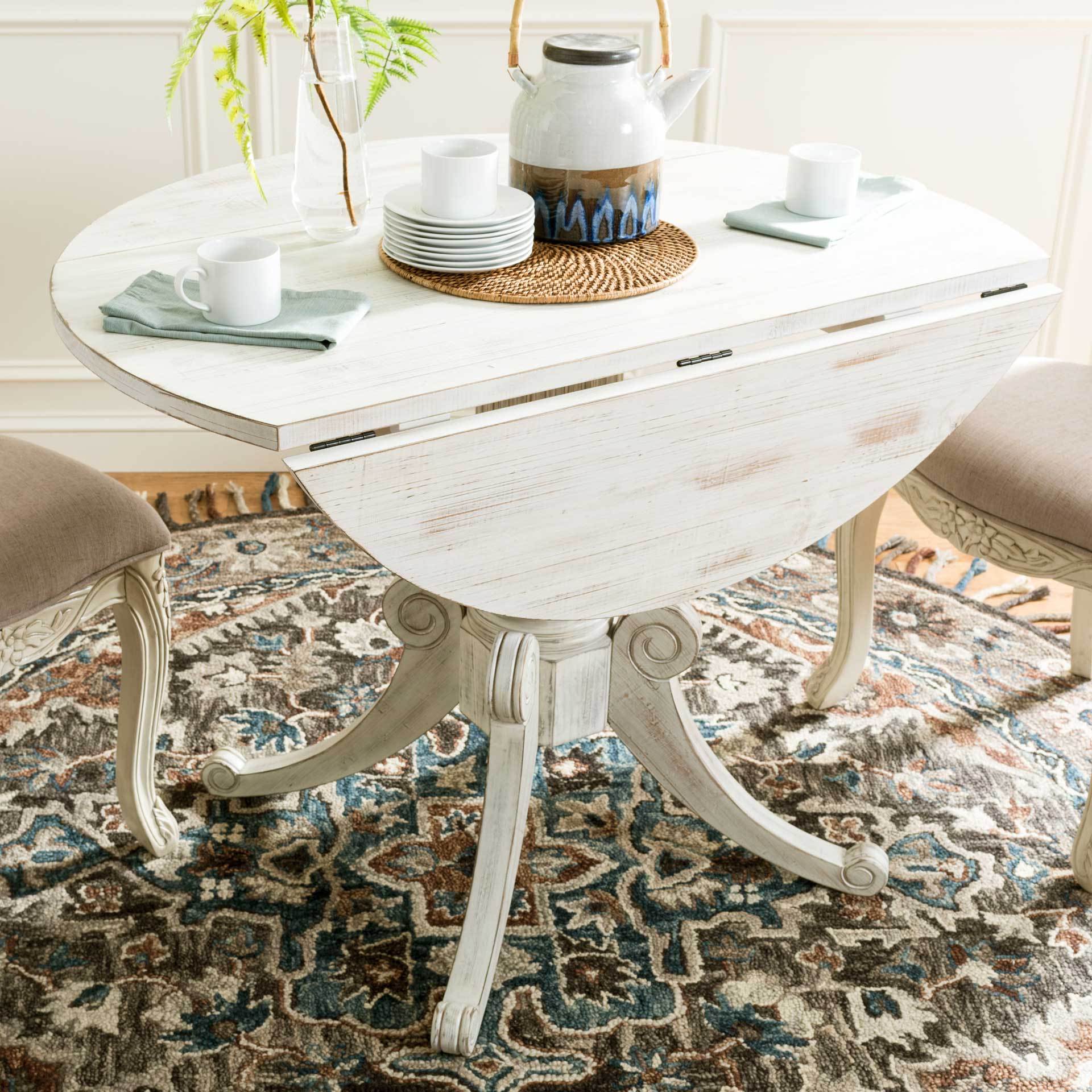 Ford Drop Leaf Dining Table Antique White