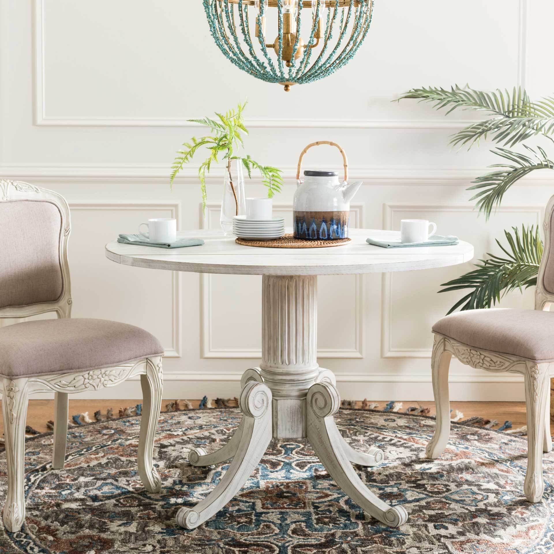 Ford Drop Leaf Dining Table Antique White