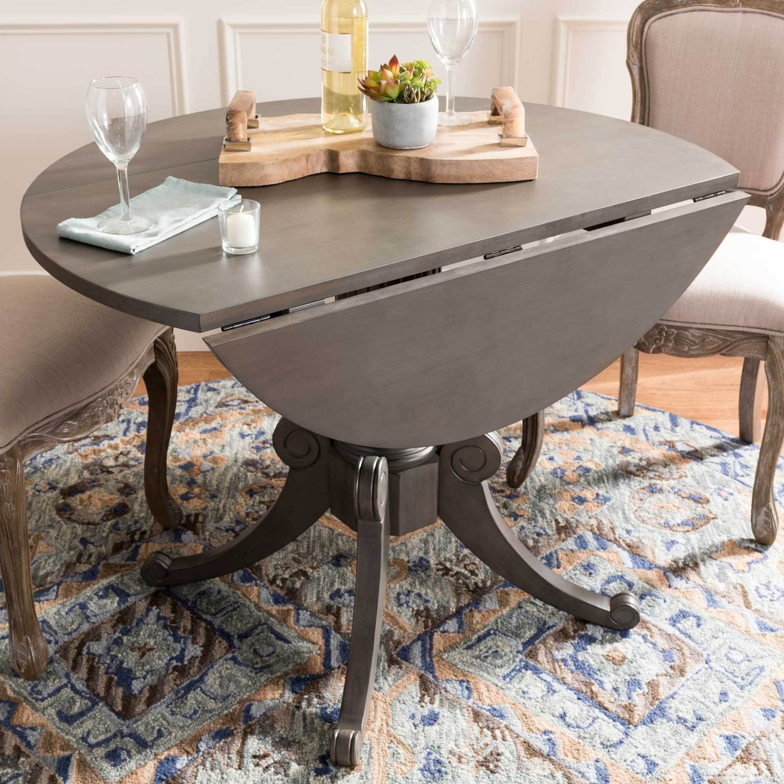 Ford Drop Leaf Dining Table Gray Wash