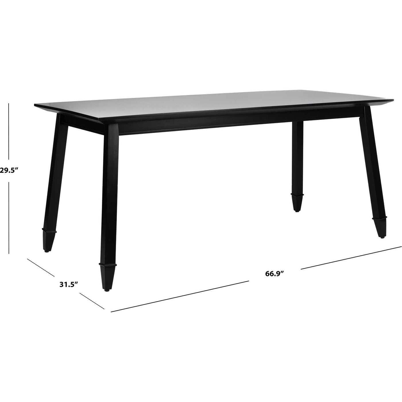 Brandon Rectangle Dining Table Black - Froy.com