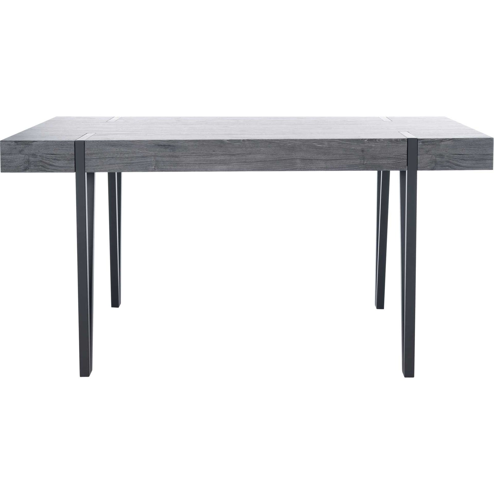 Alan Wood Top Dining Table Black Oak/Black