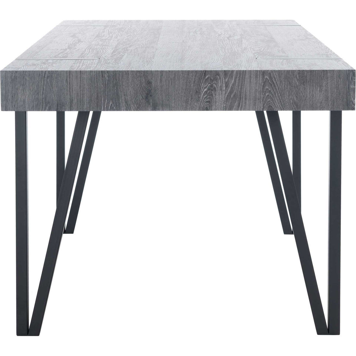 Alan Wood Top Dining Table Black Oak/Black