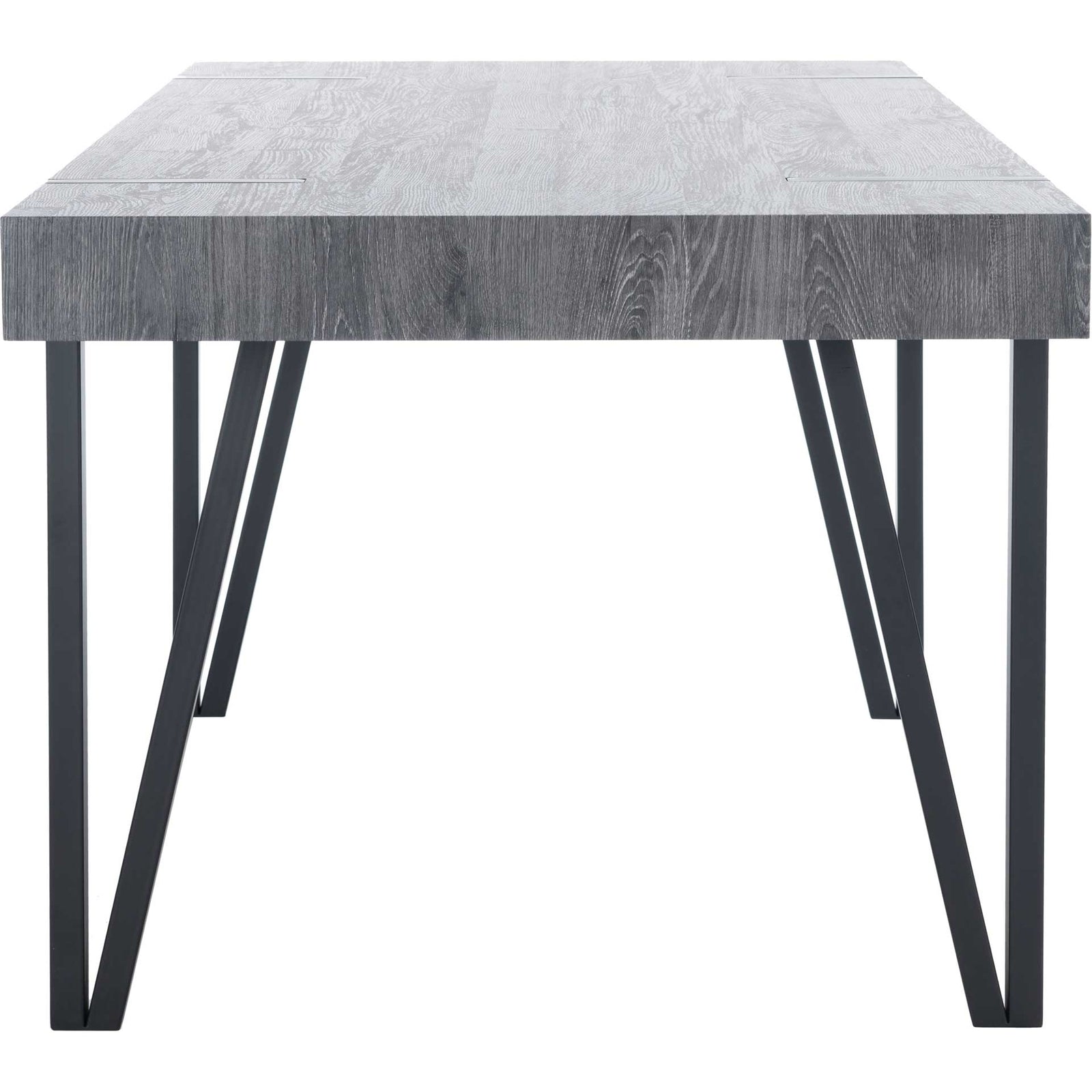 Alan Wood Top Dining Table Black Oak/Black