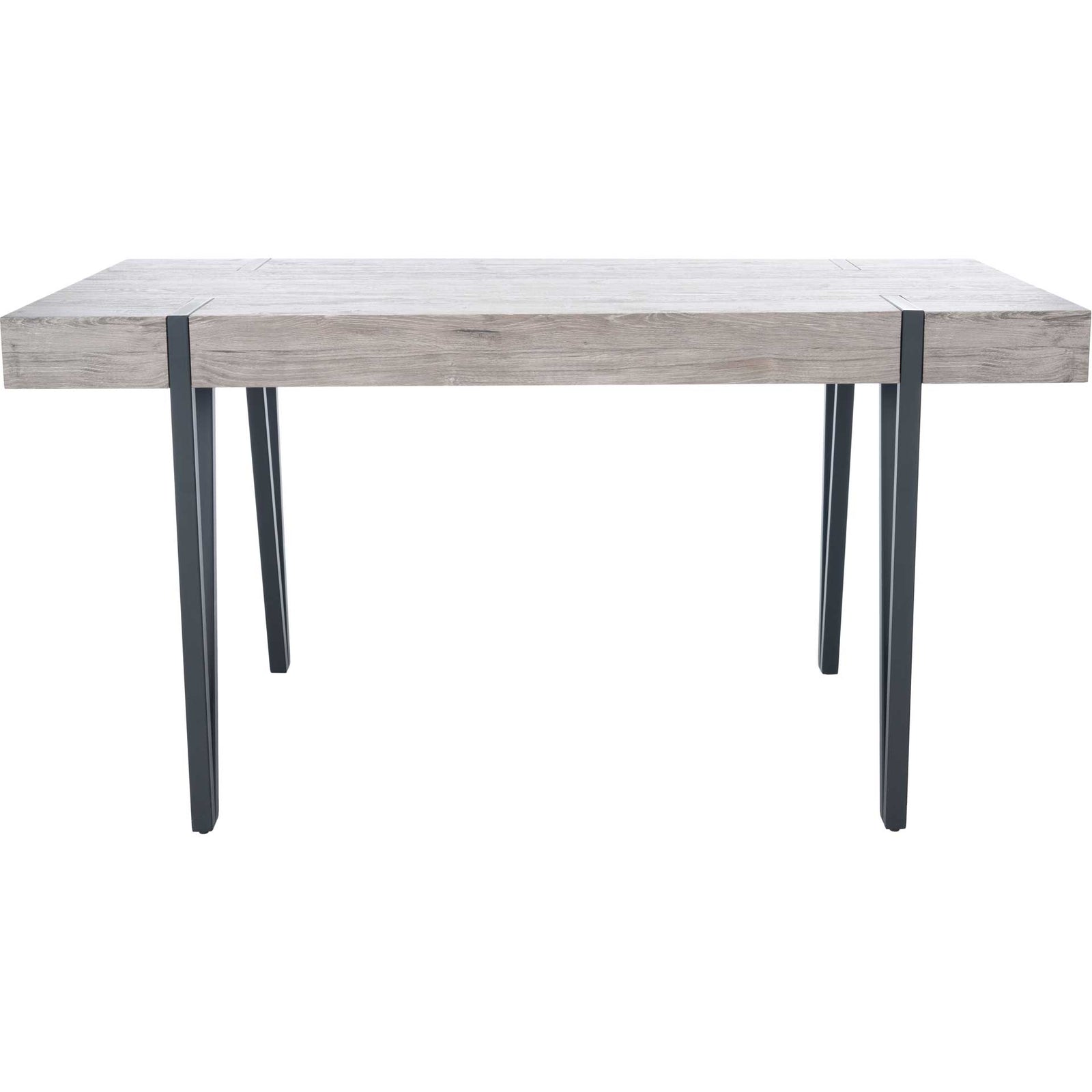 Alan Wood Top Dining Table Gray Oak/Black